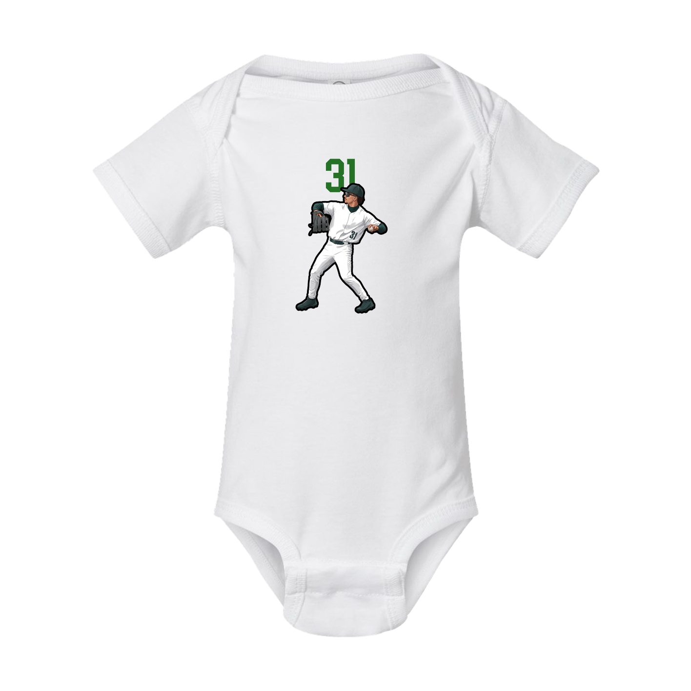 Baby Onesie — Number Top in White