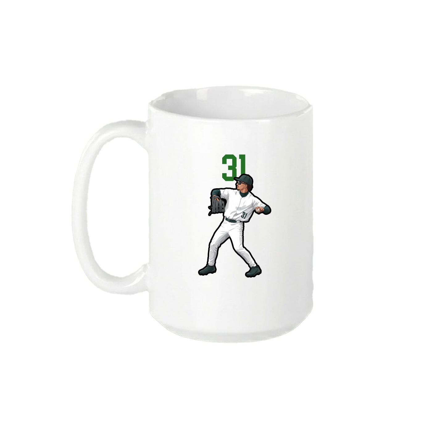 15oz Coffee Mug — Number Top in White