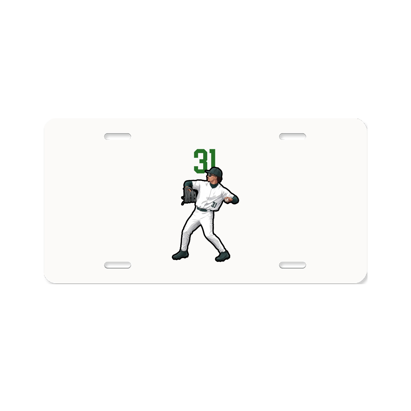 License Plate — Number Top in Classic