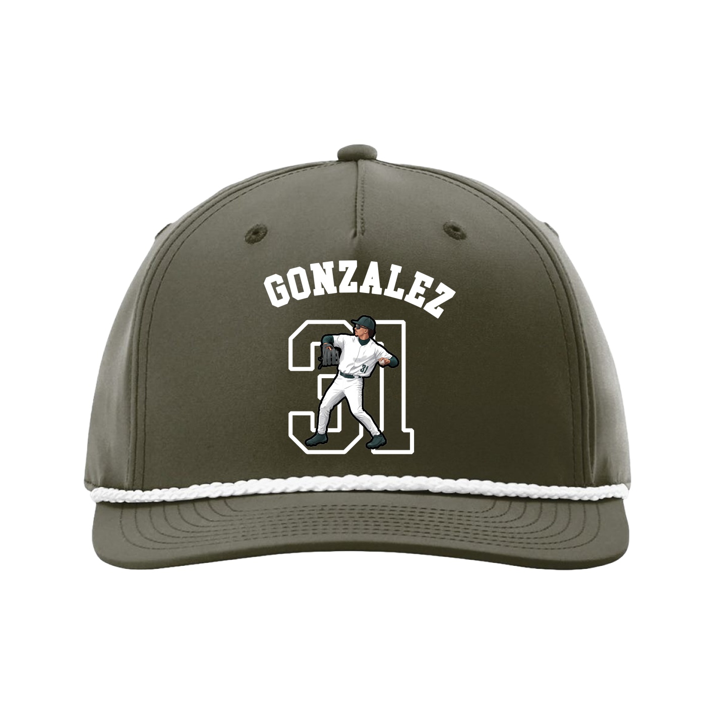 Five-Panel Classic Rope Cap — Shirsey Arch in Green