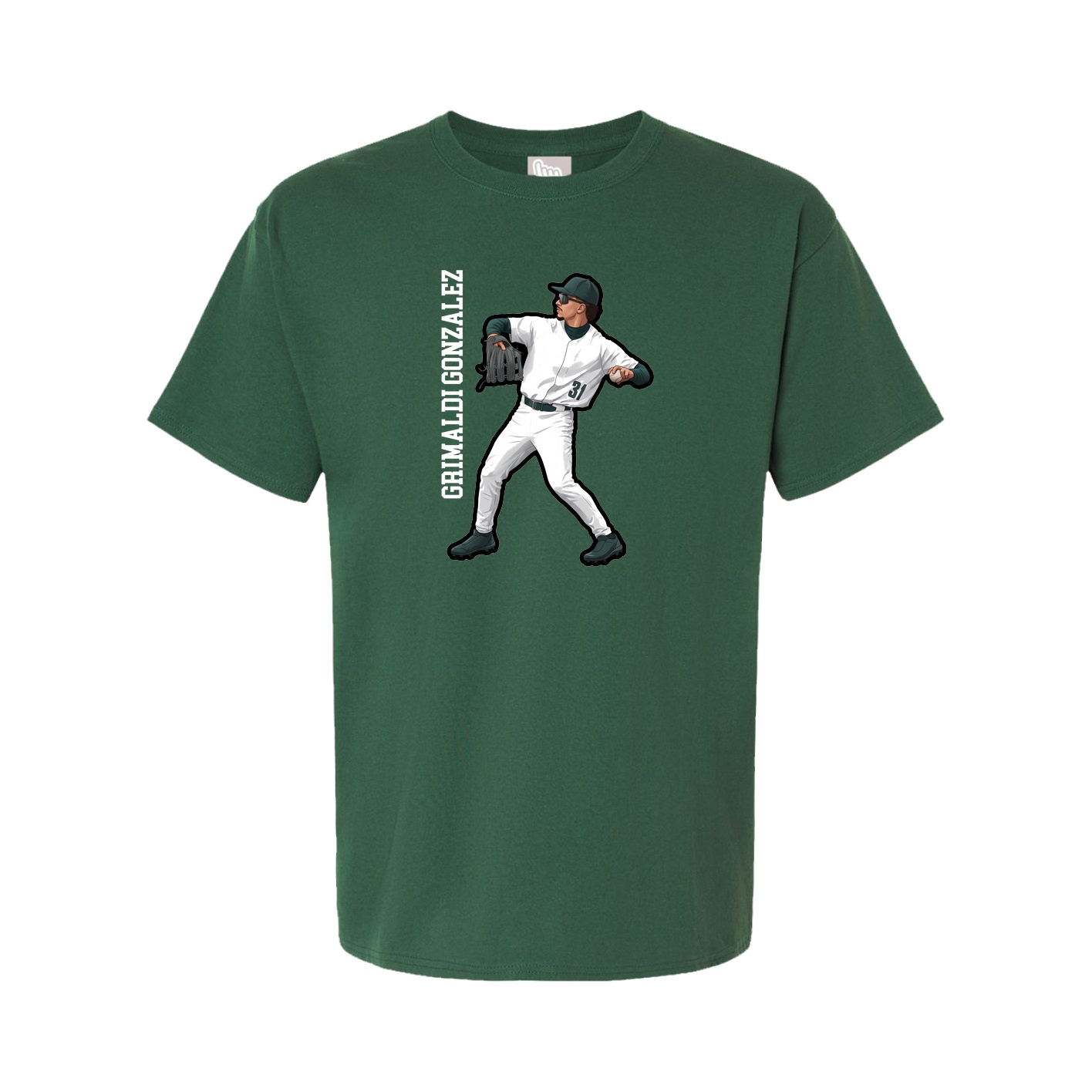Tee — Name Vertical in Green
