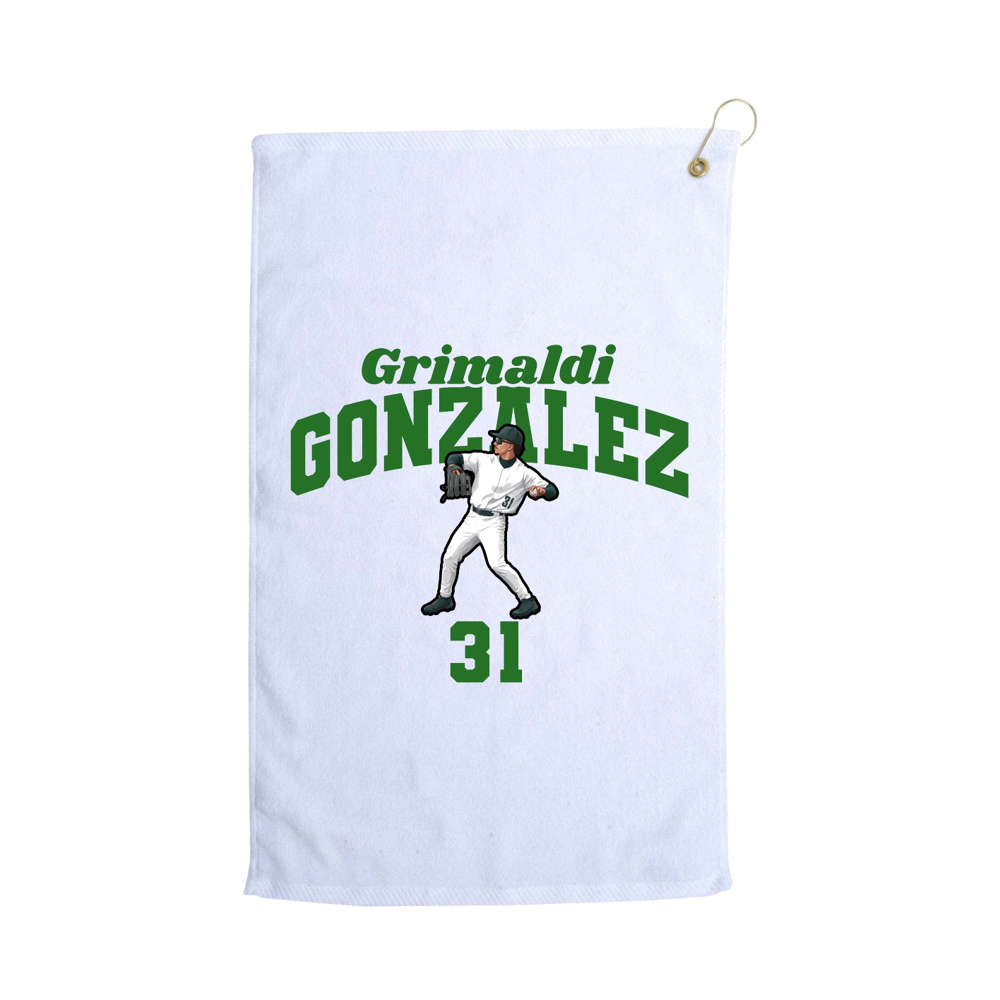 Golf Towel — Signature Arch in White