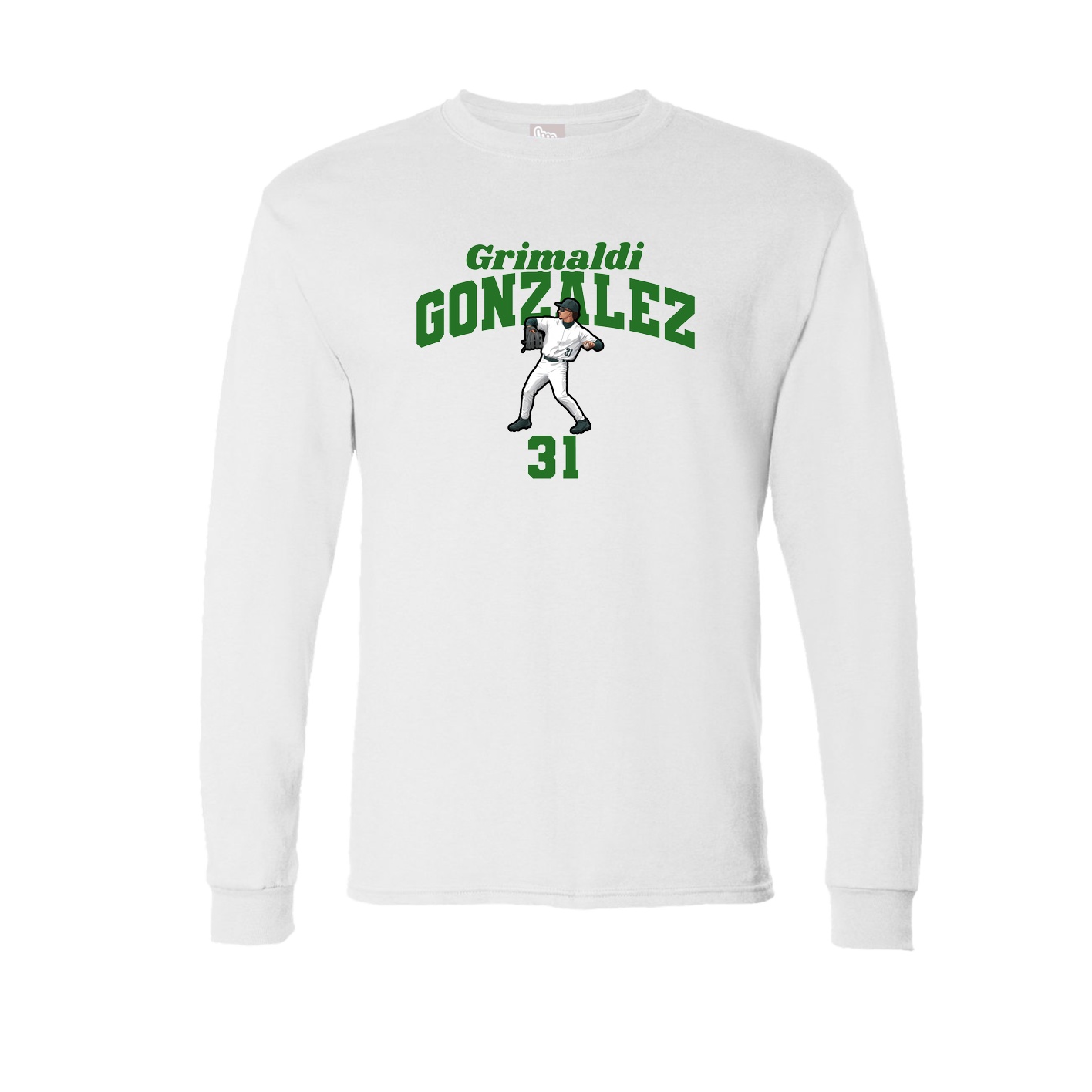 Long Sleeve Tee — Signature Arch in White