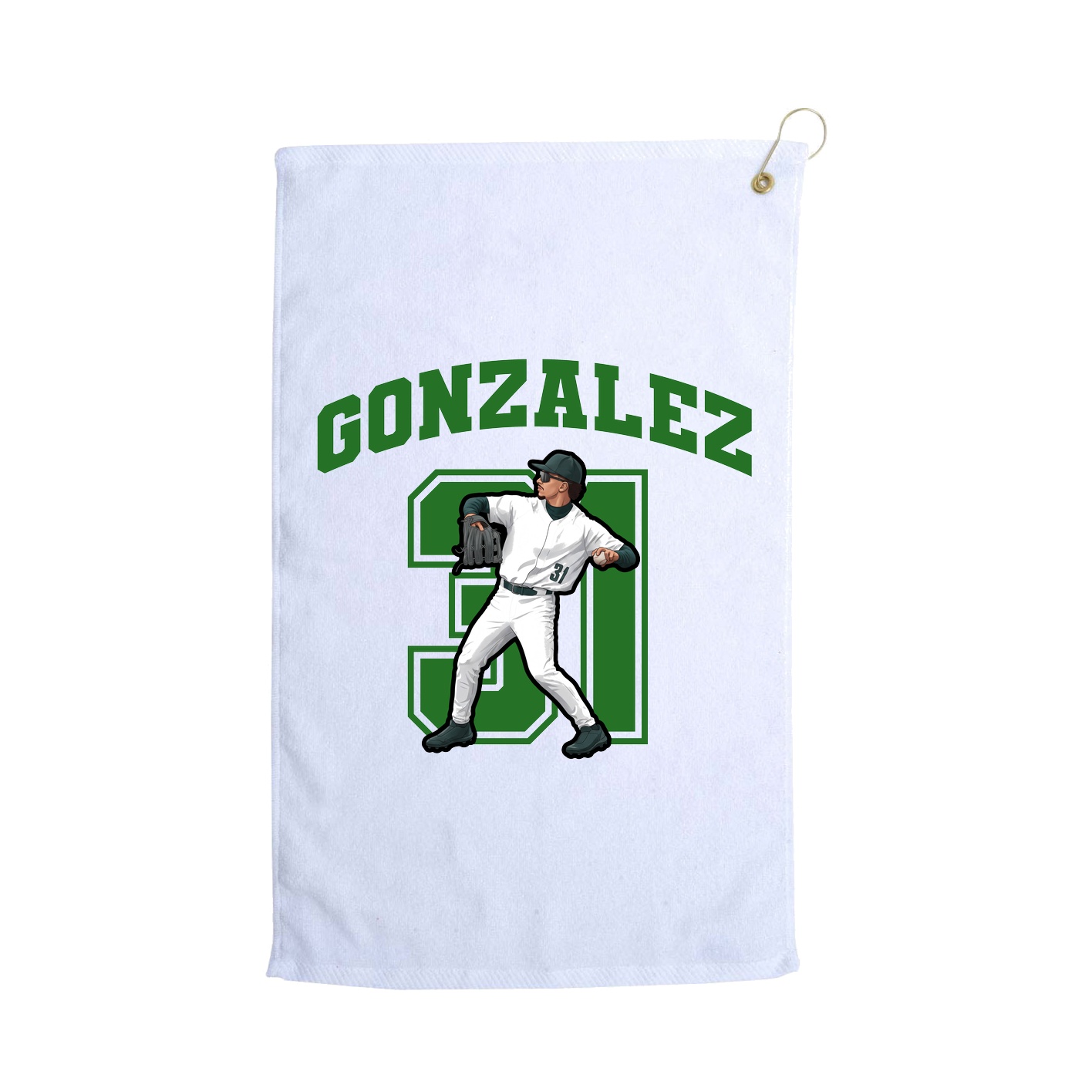 Golf Towel — Number in White