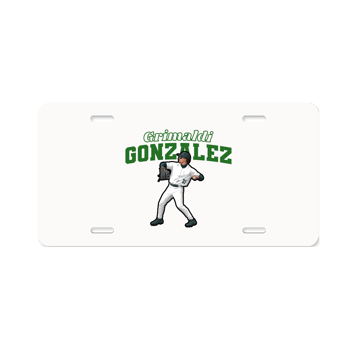 License Plate — Name Arch in Classic