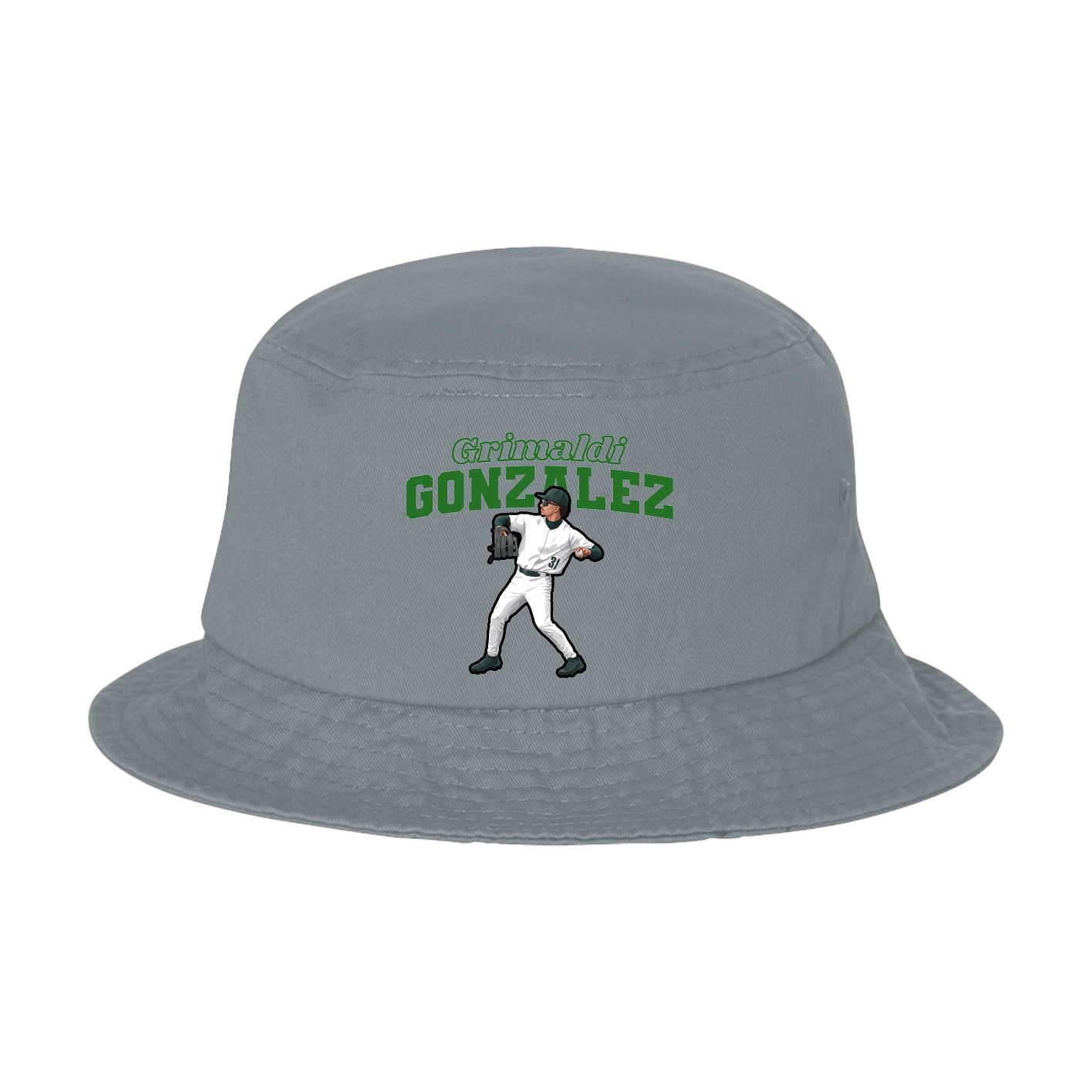 Bucket Cap — Name Arch in Grey