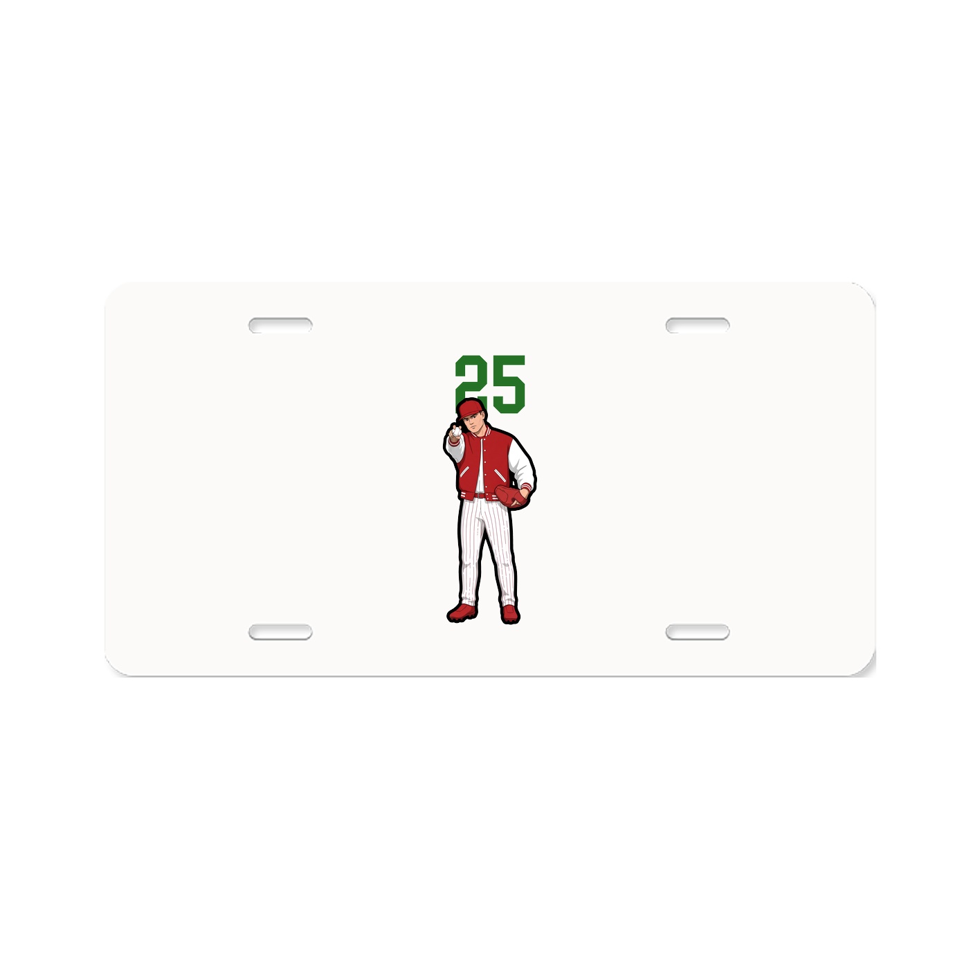 License Plate — Number Top in Classic