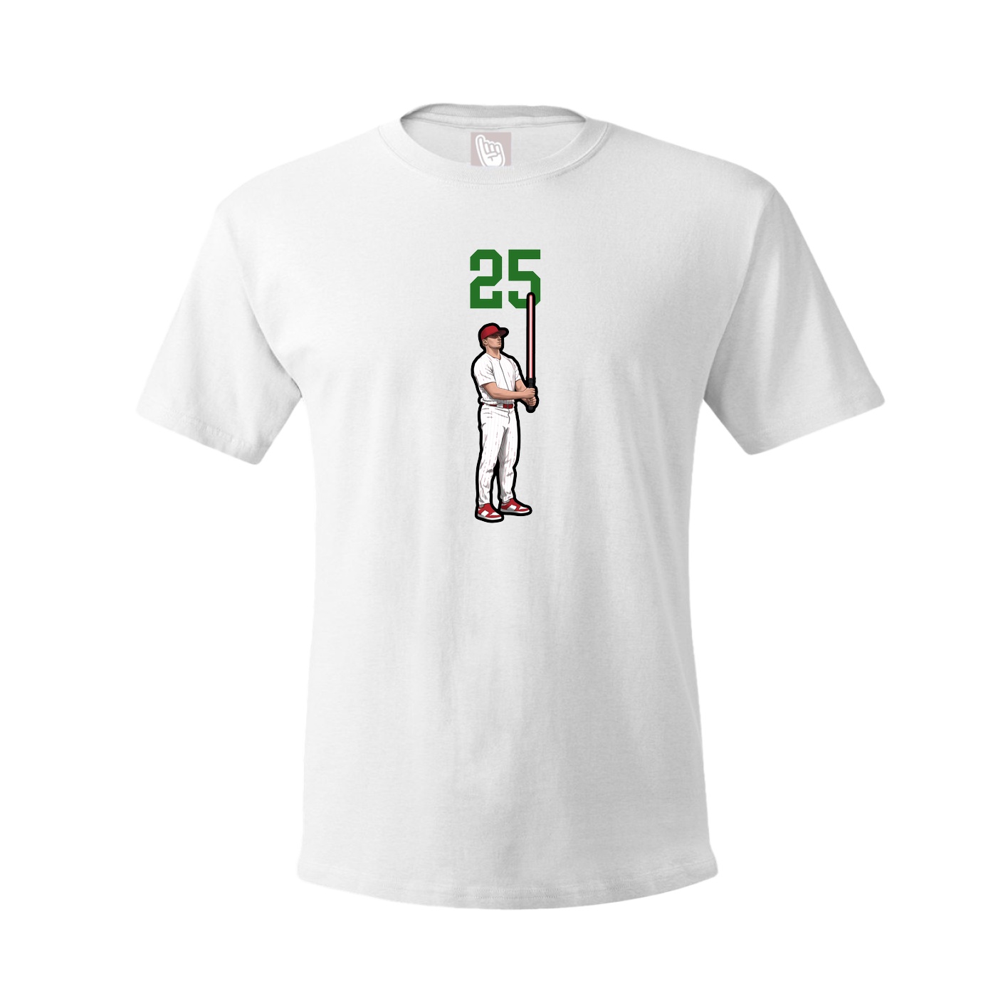 Youth Tee — Number Top in White