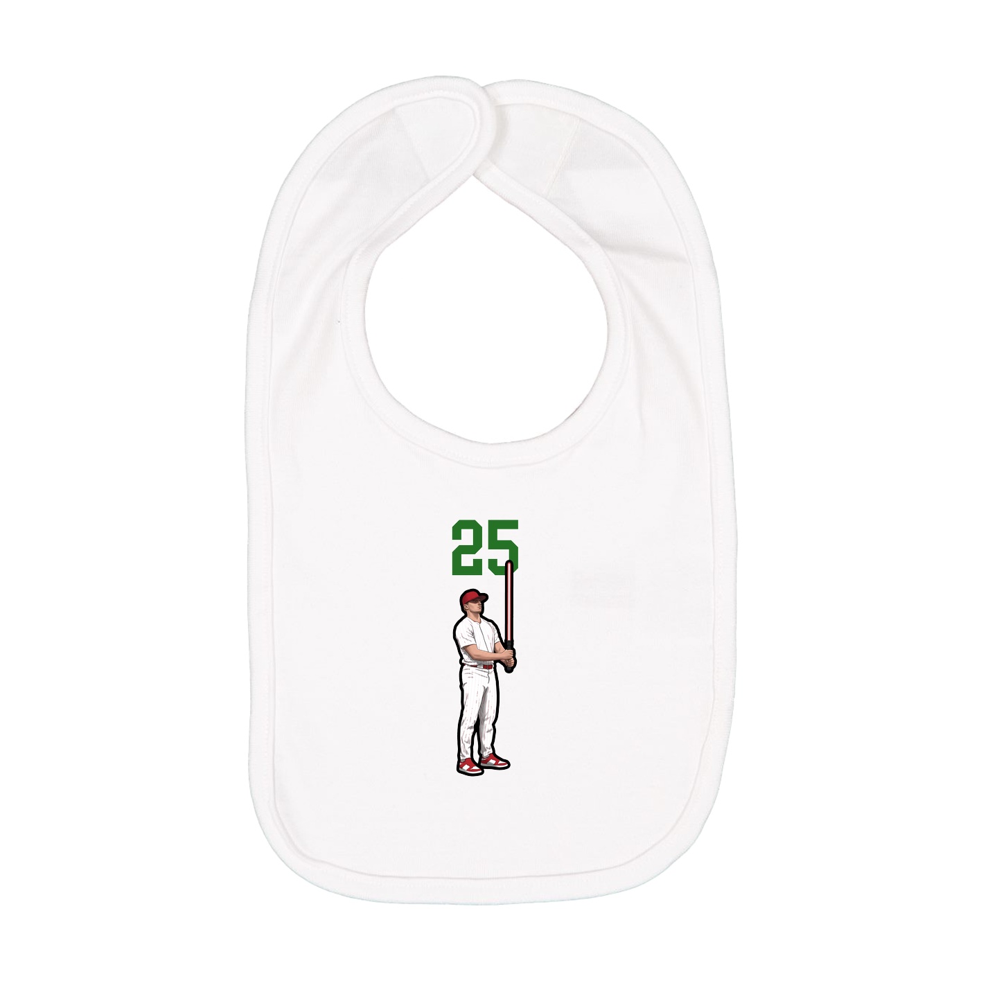 Infant Bib — Number Top in White
