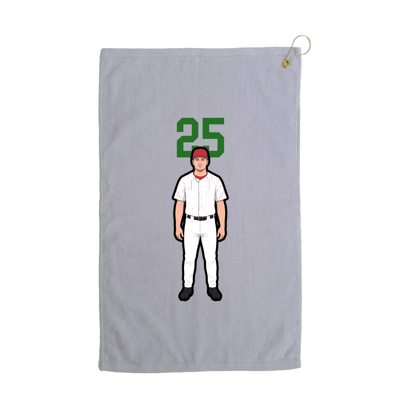 Golf Towel — Number Top in Grey