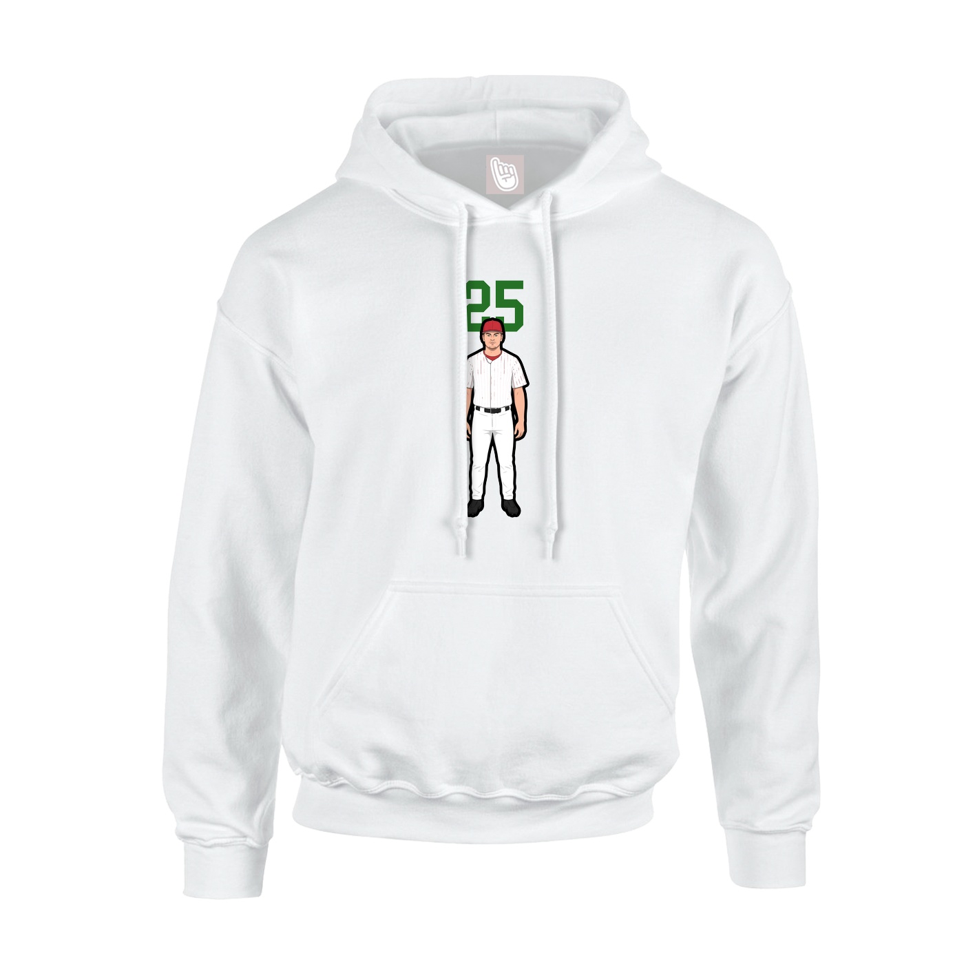Hoodie — Number Top in White