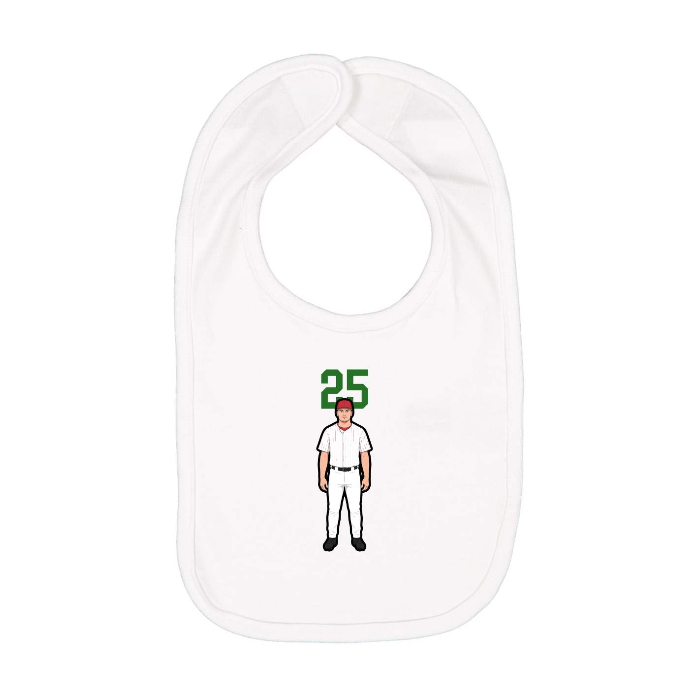 Infant Bib — Number Top in White