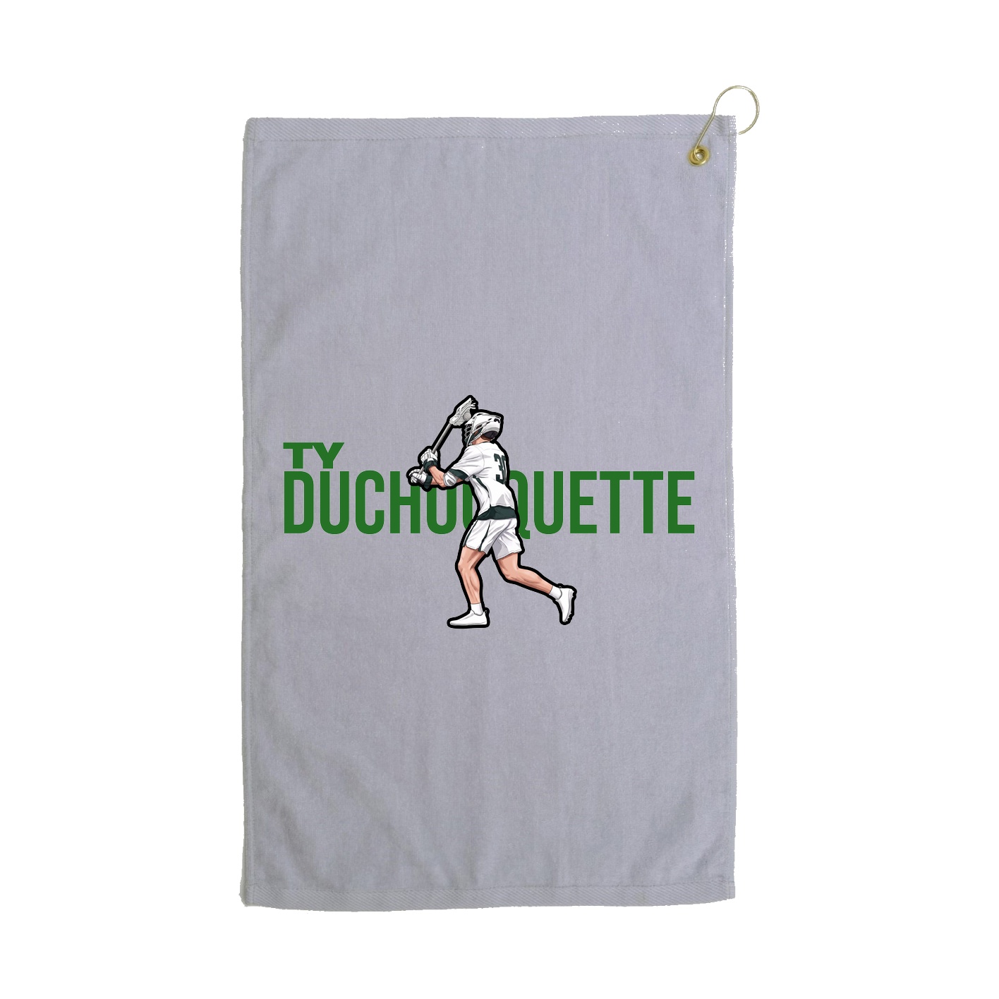 Golf Towel — Player Name in Grey