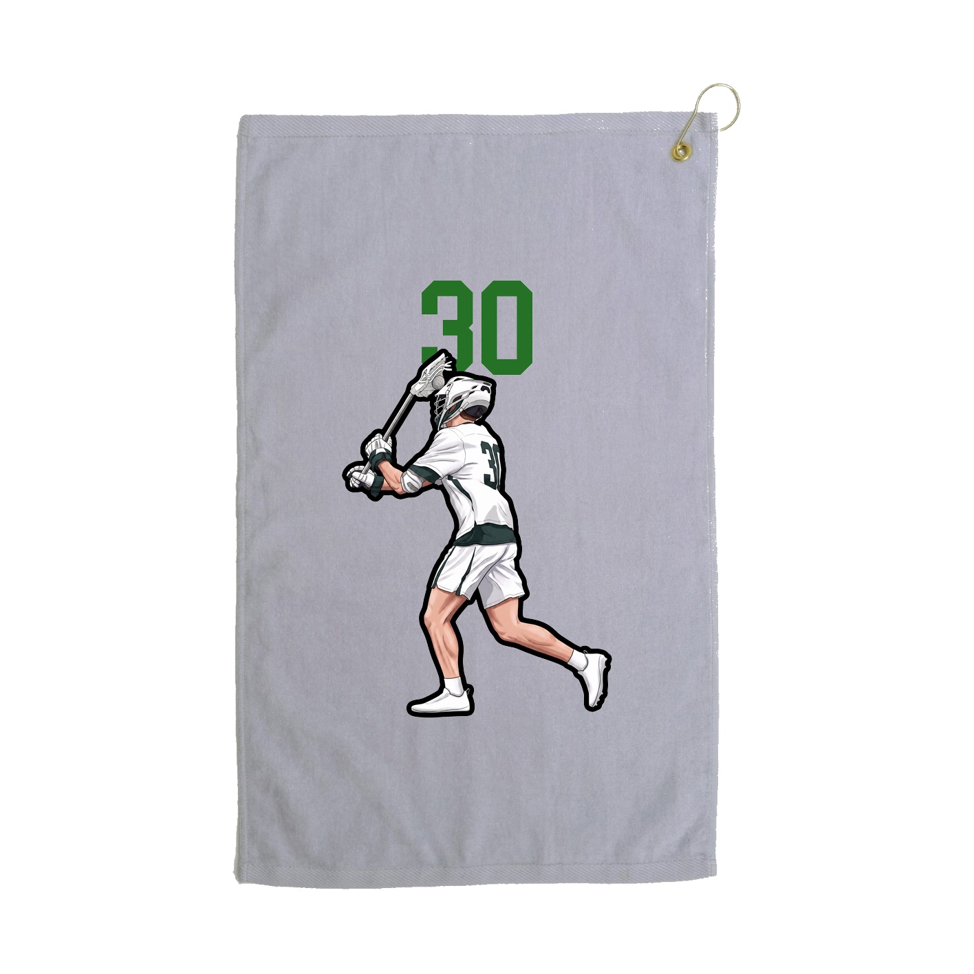 Golf Towel — Number Top in Grey