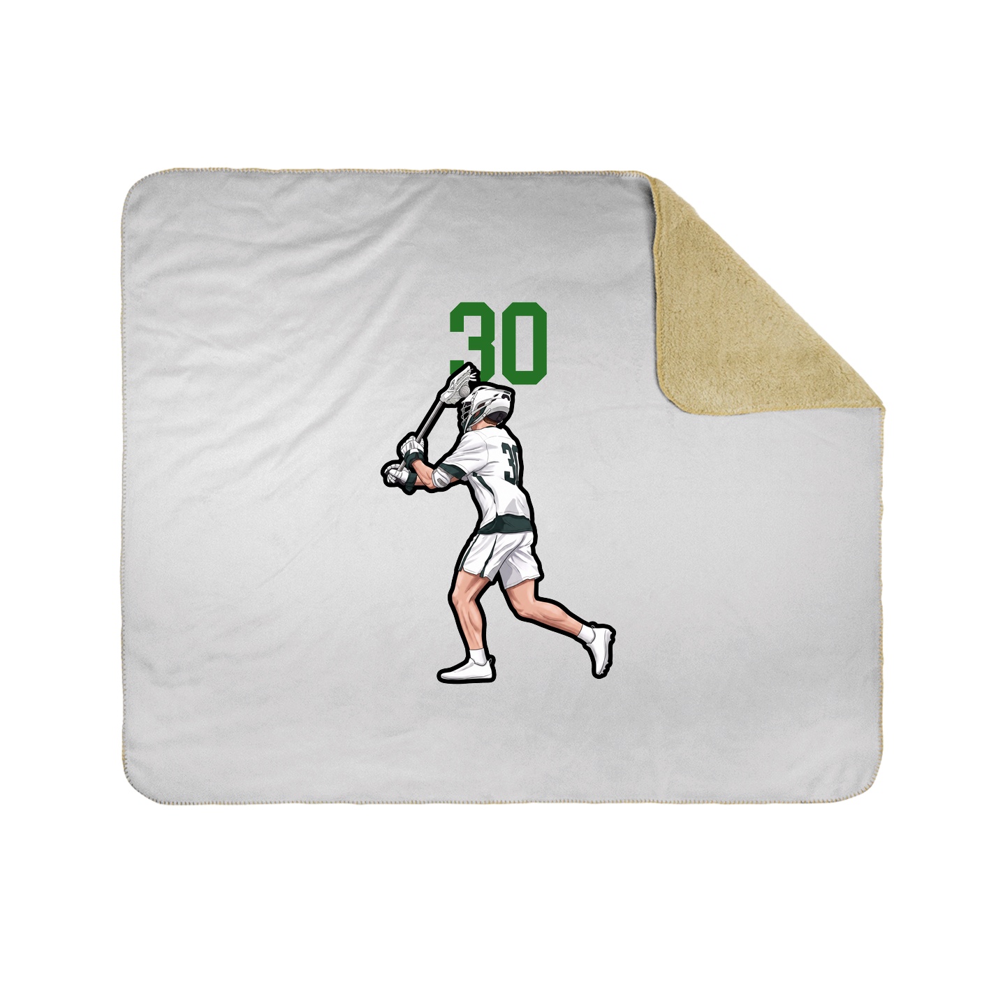Throw Blanket — Number Top in White