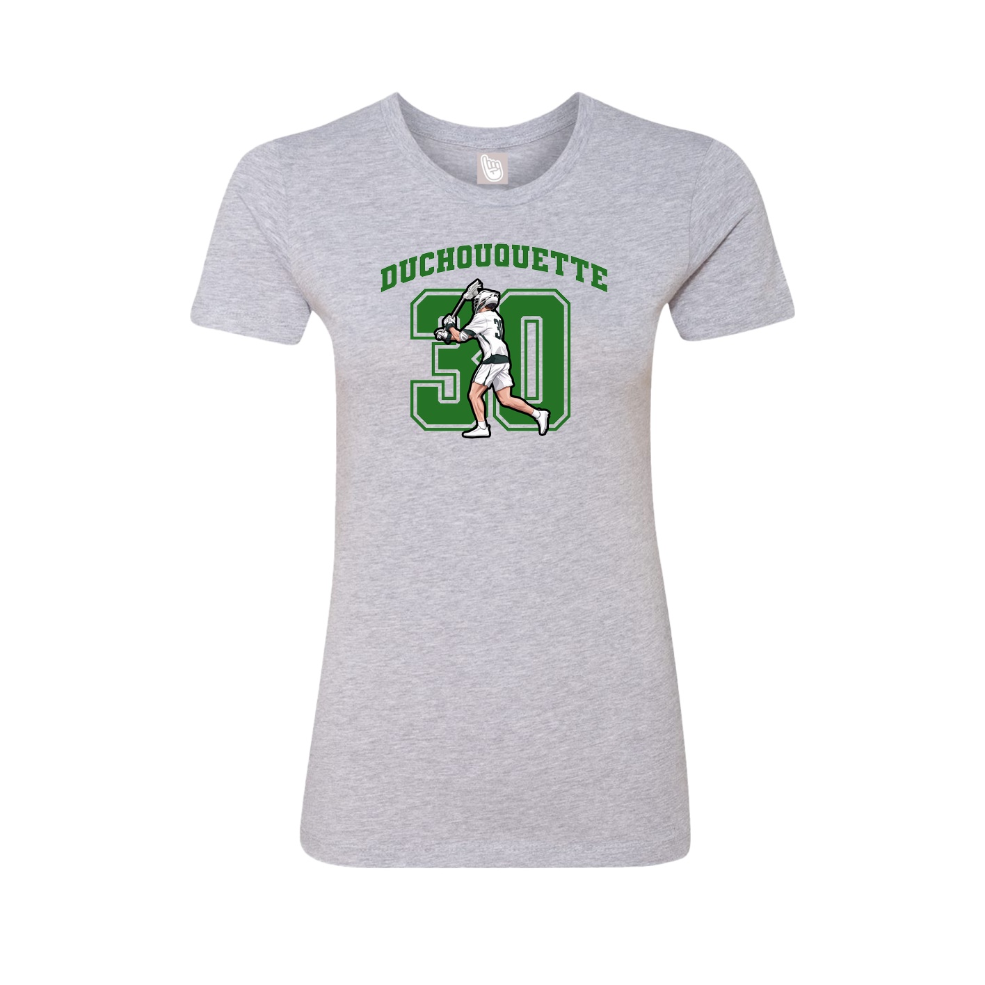 Fitted Women's Tee — Number in Grey