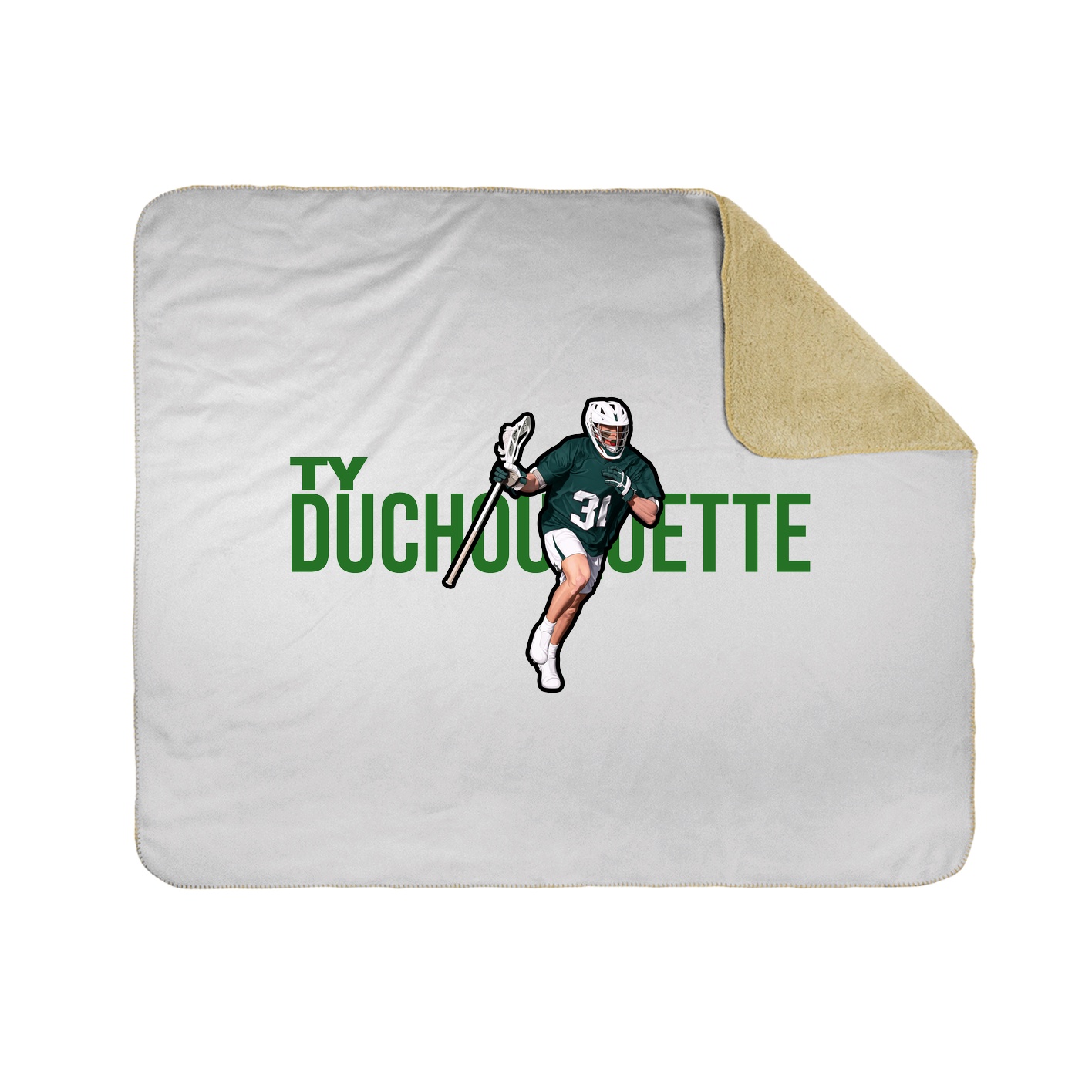 Throw Blanket — Player Name in White