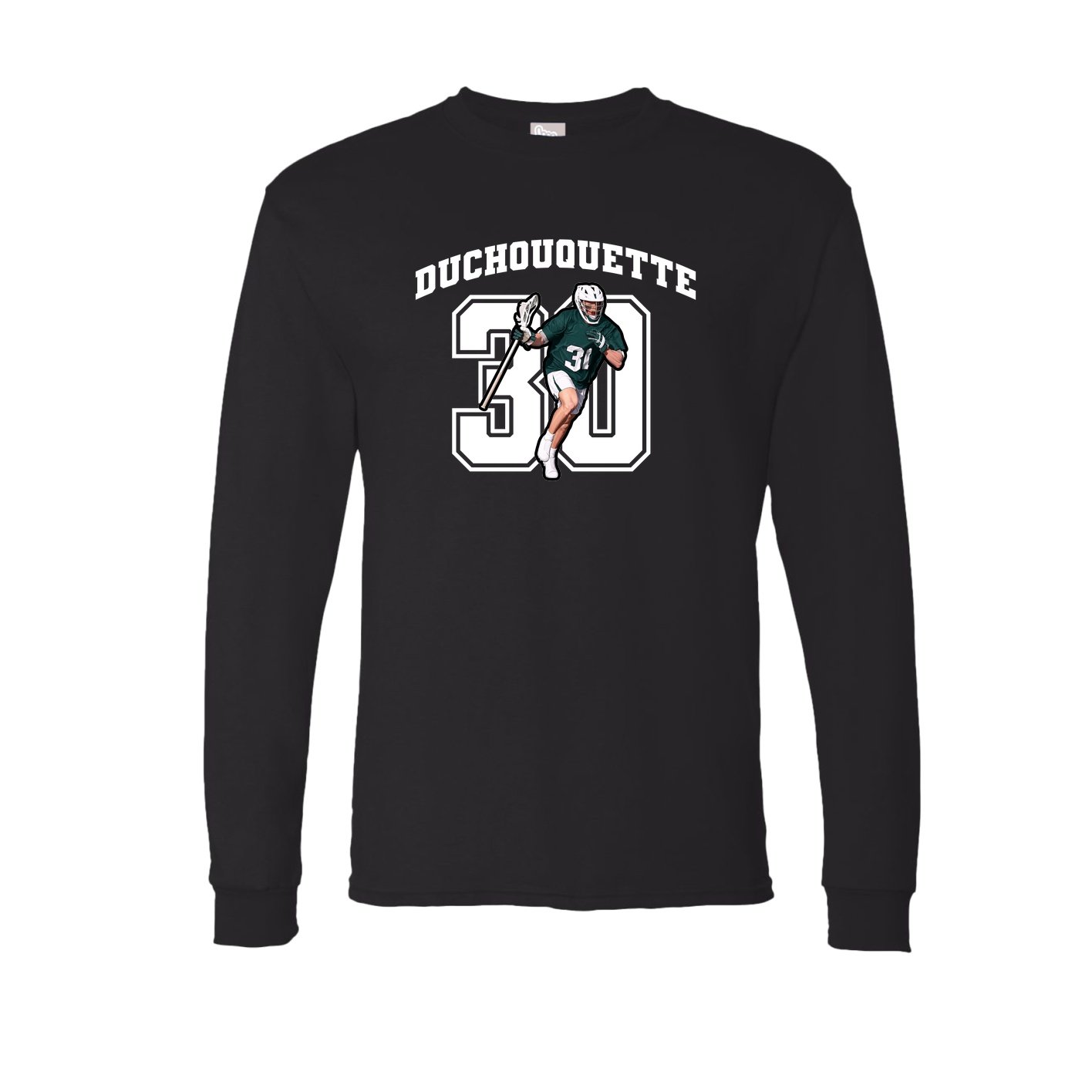 Long Sleeve Tee — Number in Black