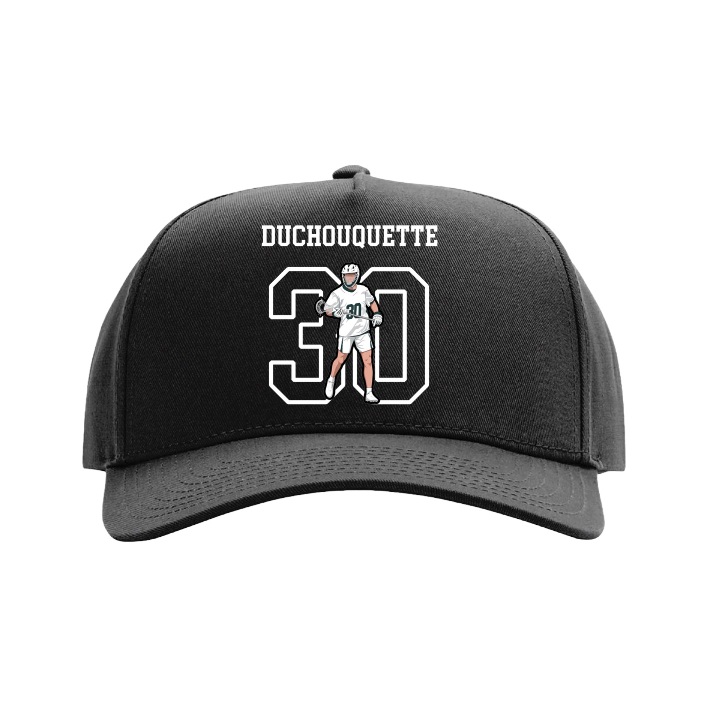 Full Fabric Five-Panel Champ Cap — Shirsey in Black