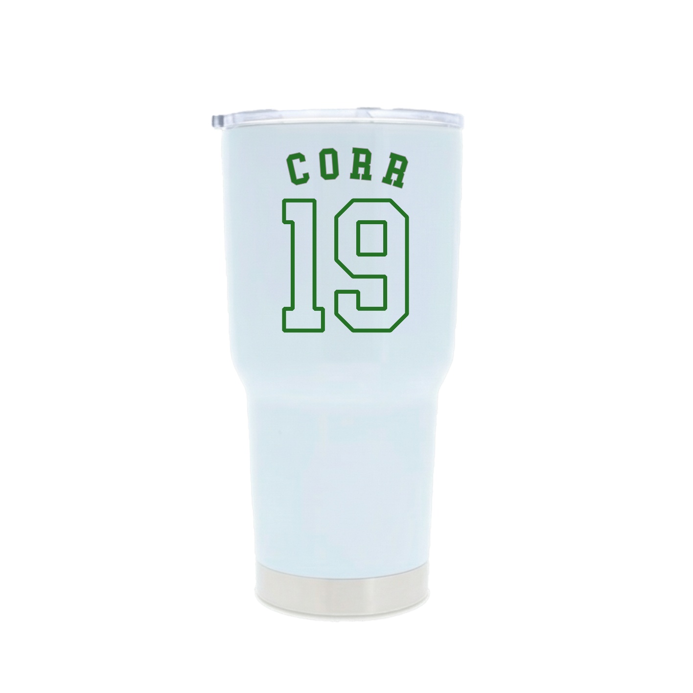 30oz Stainless Steel Tumbler — Shirsey Arch in White