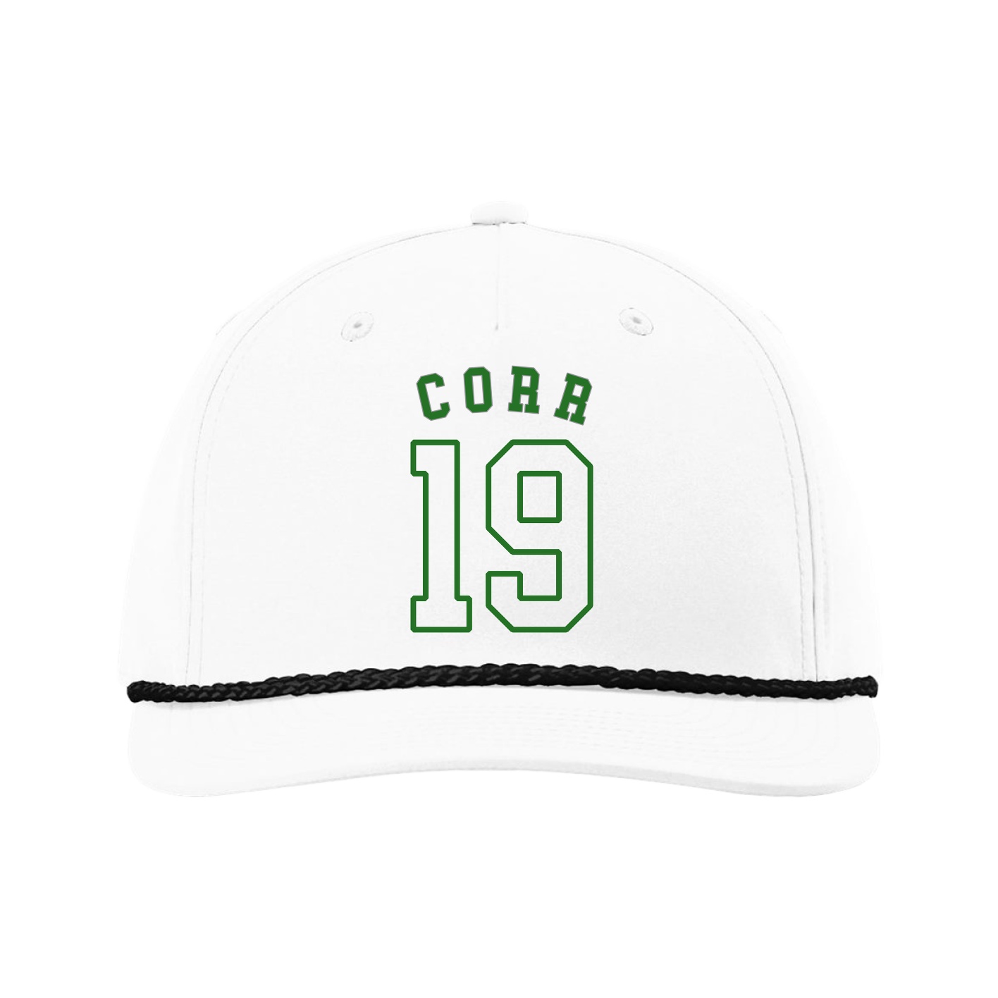 Five-Panel Classic Rope Cap — Shirsey Arch in White