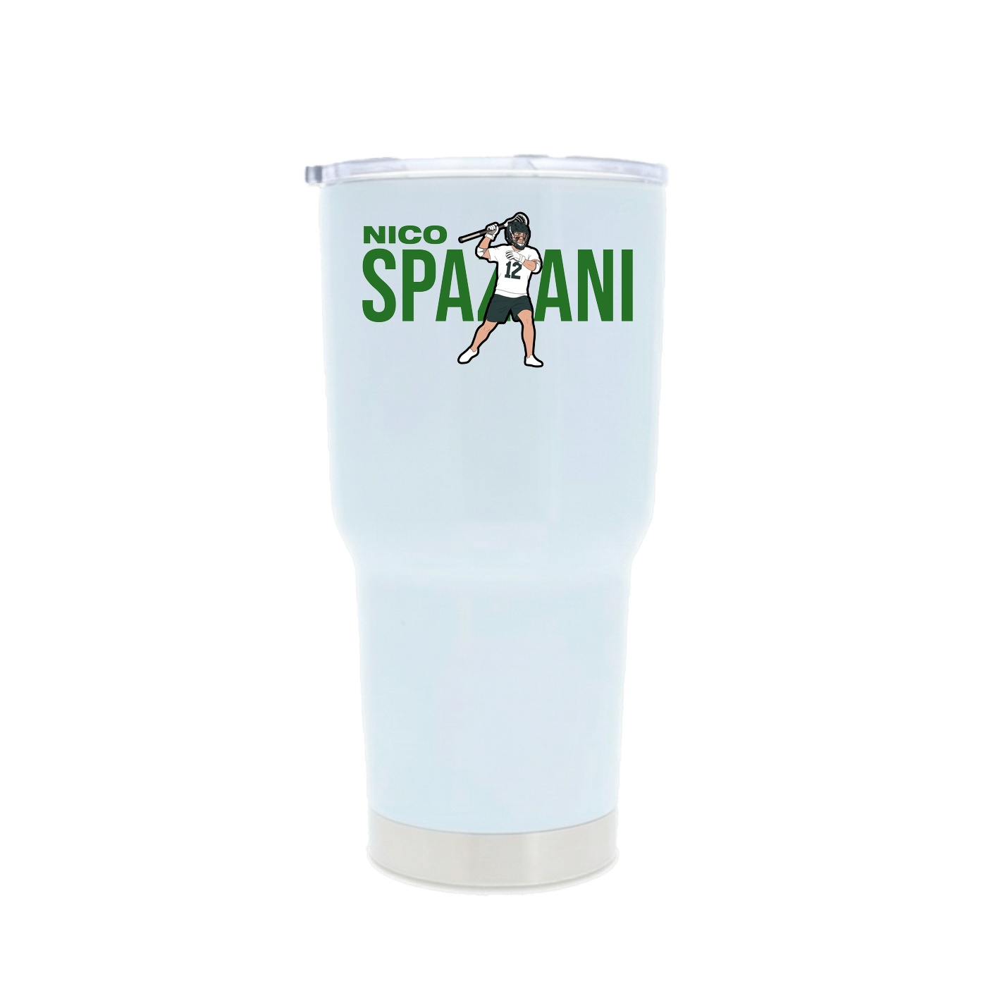 30oz Stainless Steel Tumbler — Player Name in White