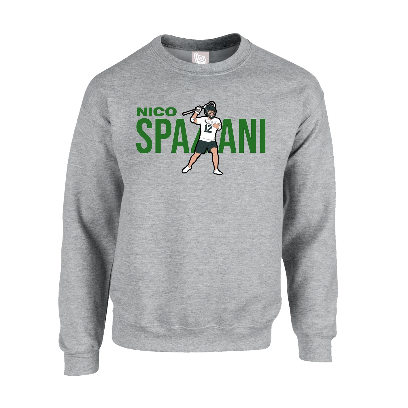 Fleece Crew — Player Name in Grey