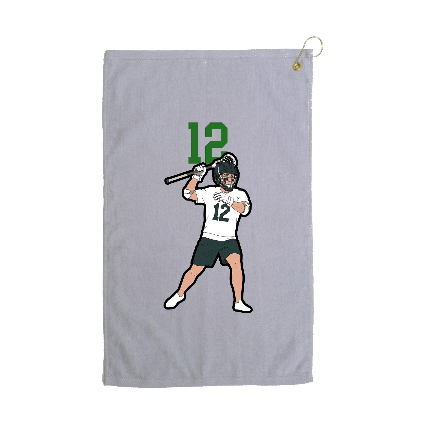 Golf Towel — Number Top in Grey