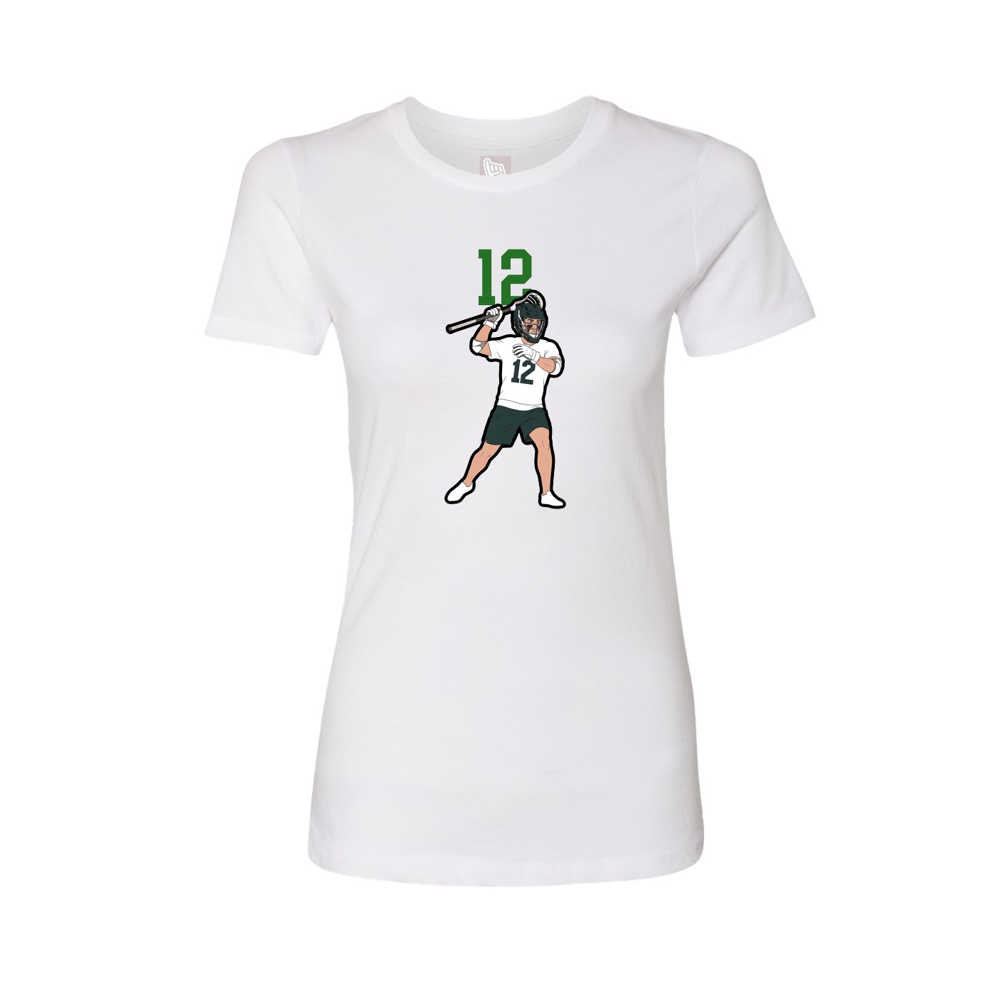 Fitted Women's Tee — Number Top in White
