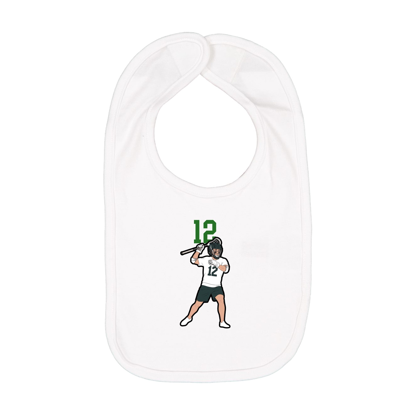 Infant Bib — Number Top in White