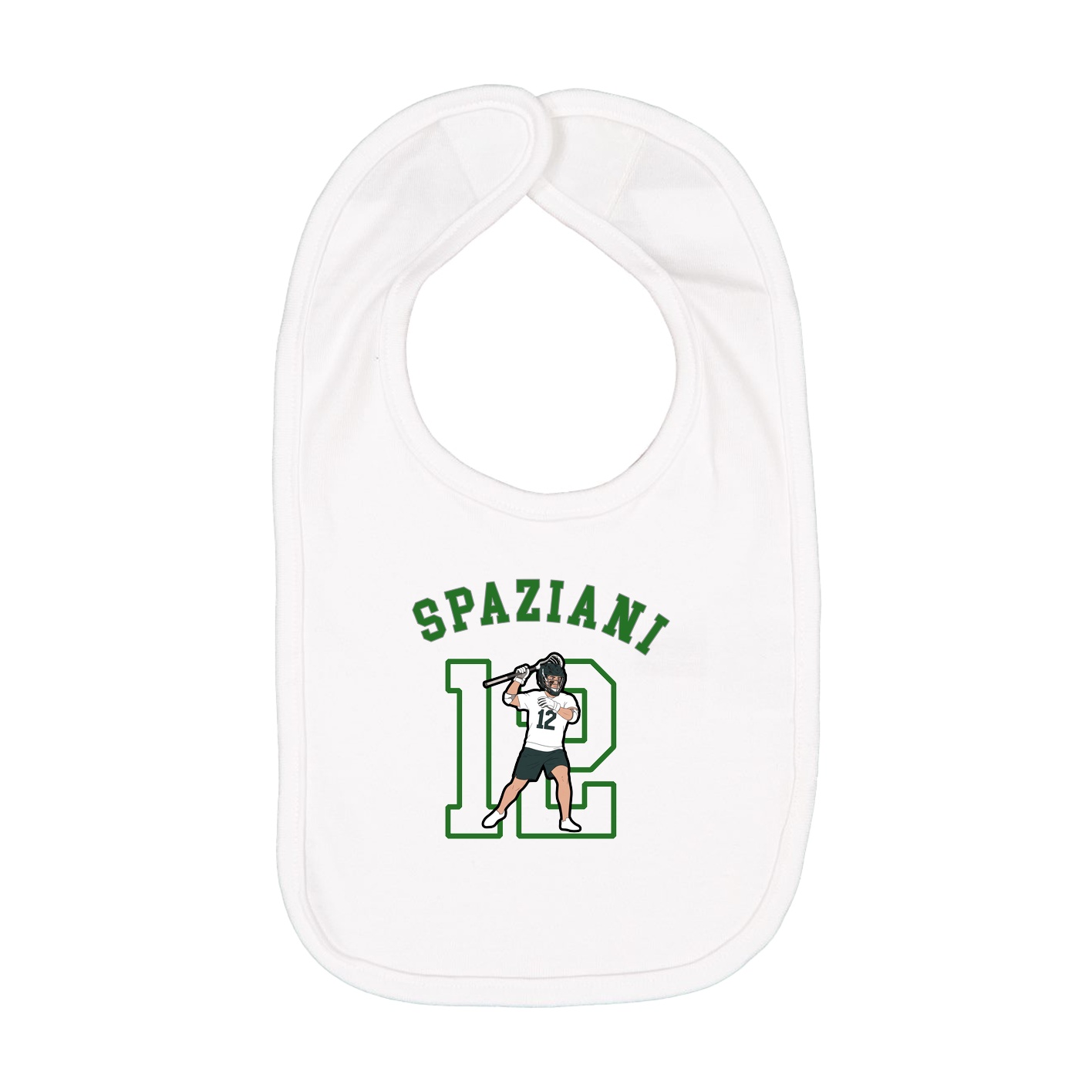 Infant Bib — Shirsey Arch in White