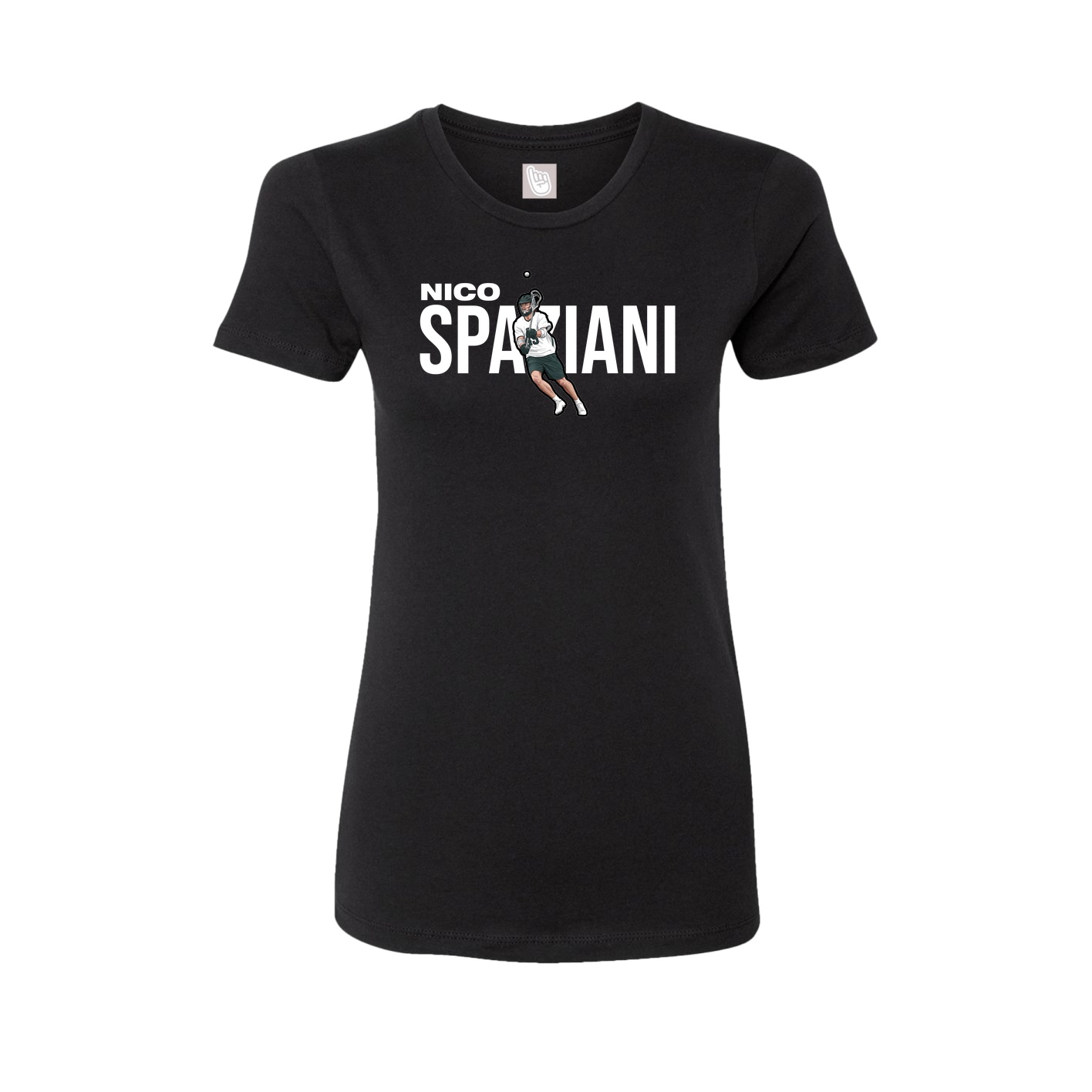 Fitted Women's Tee — Player Name in Black