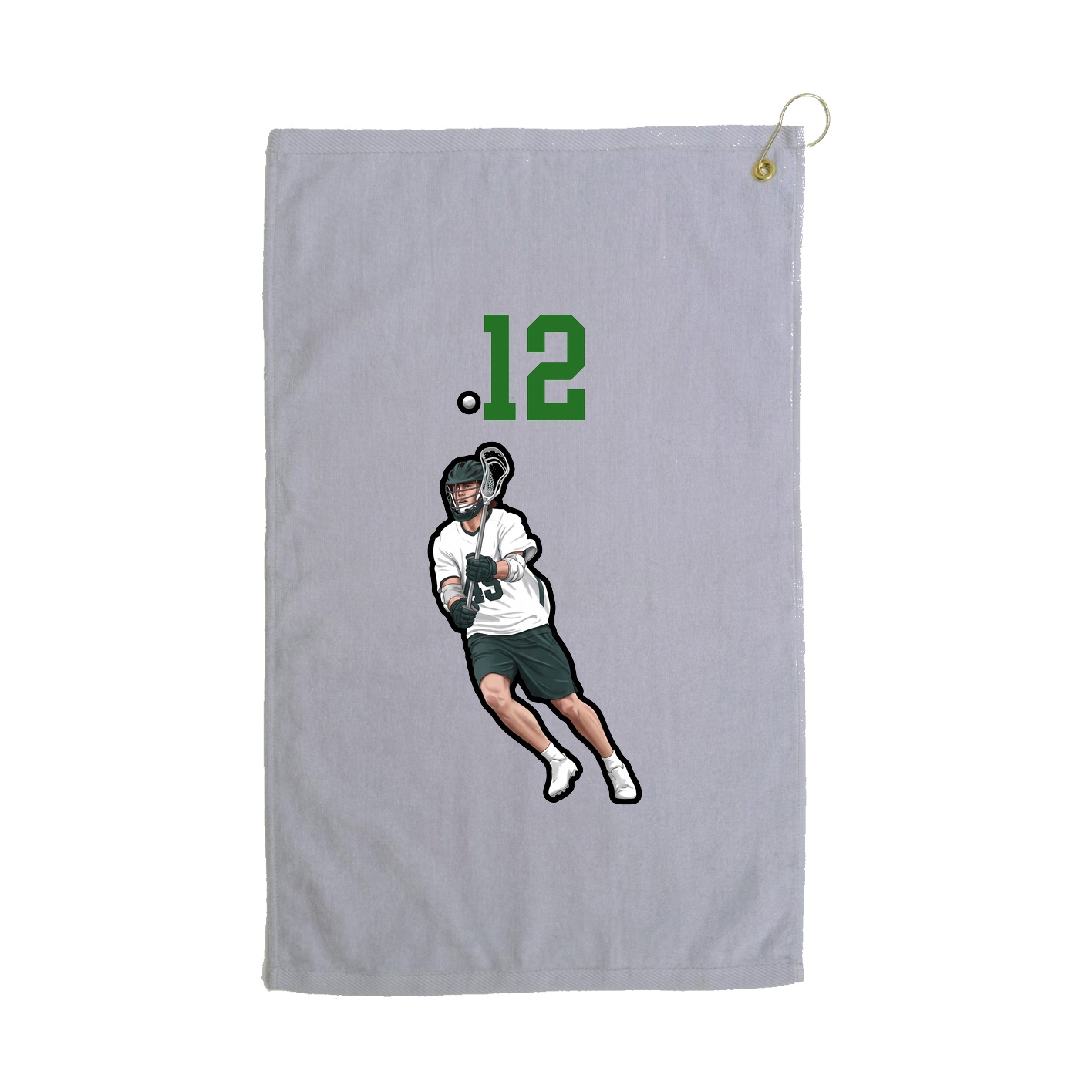 Golf Towel — Number Top in Grey