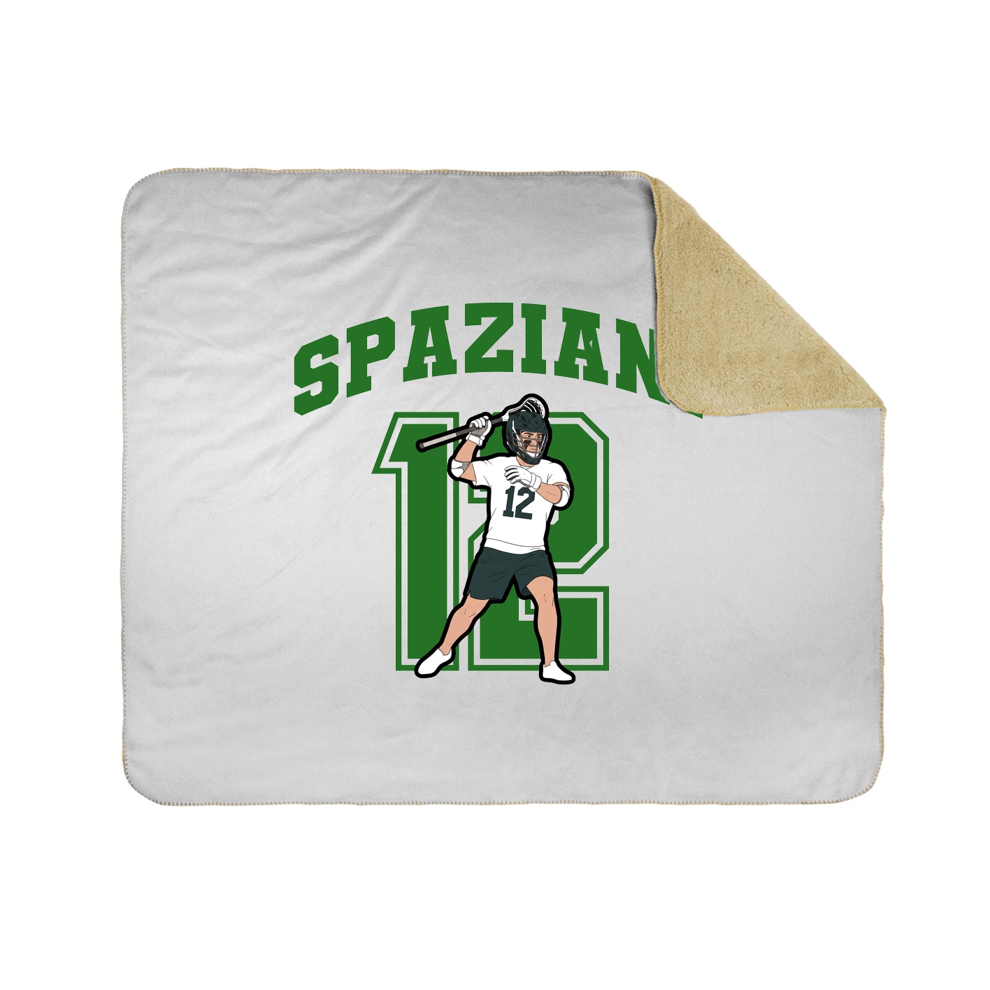 Throw Blanket — Number in White