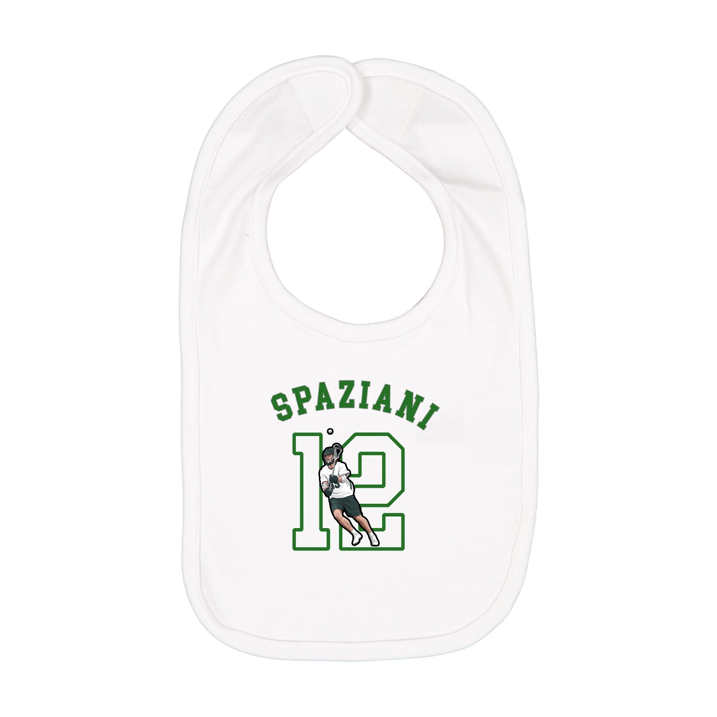 Infant Bib — Shirsey Arch in White