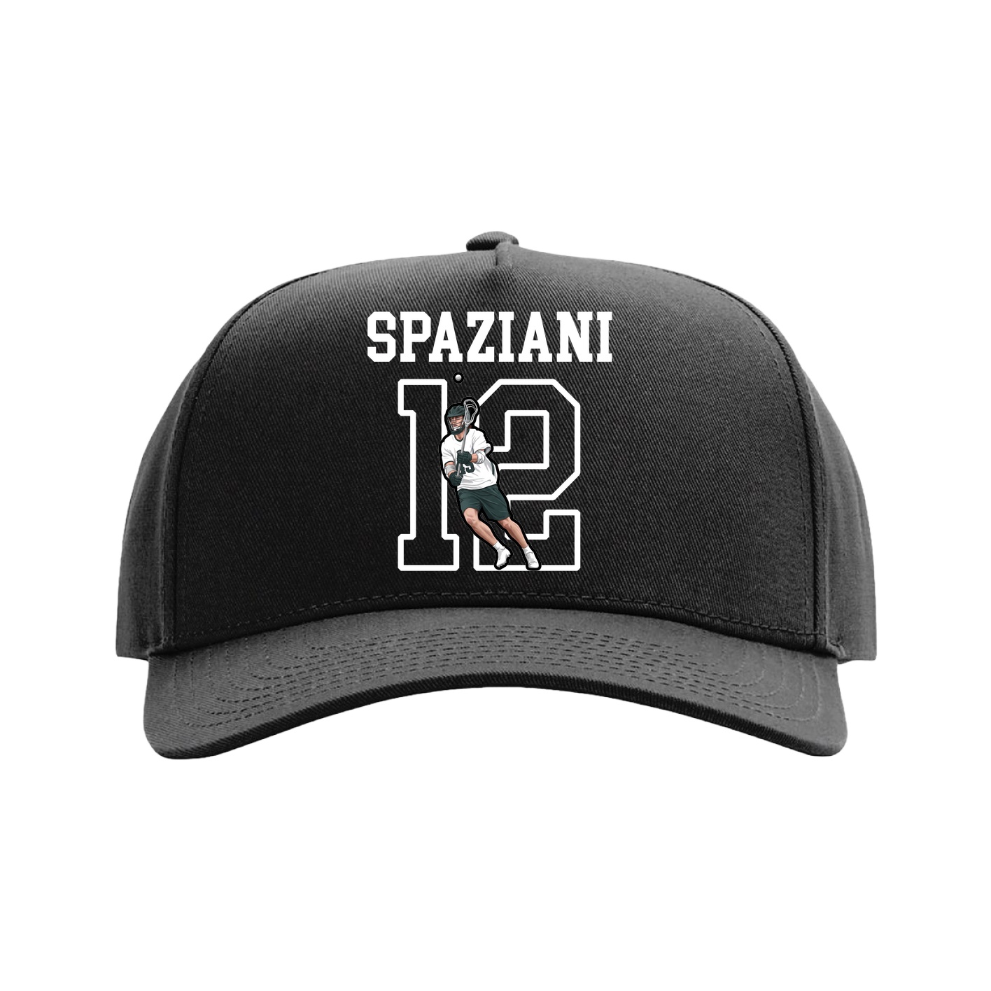 Full Fabric Five-Panel Champ Cap — Shirsey in Black