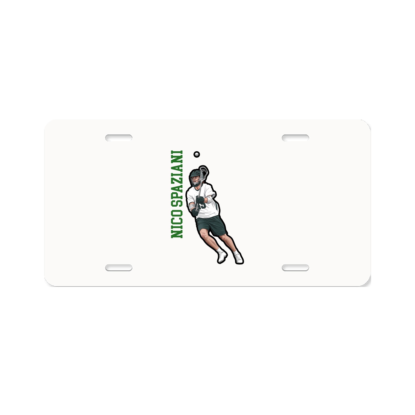 License Plate — Name Vertical in Classic