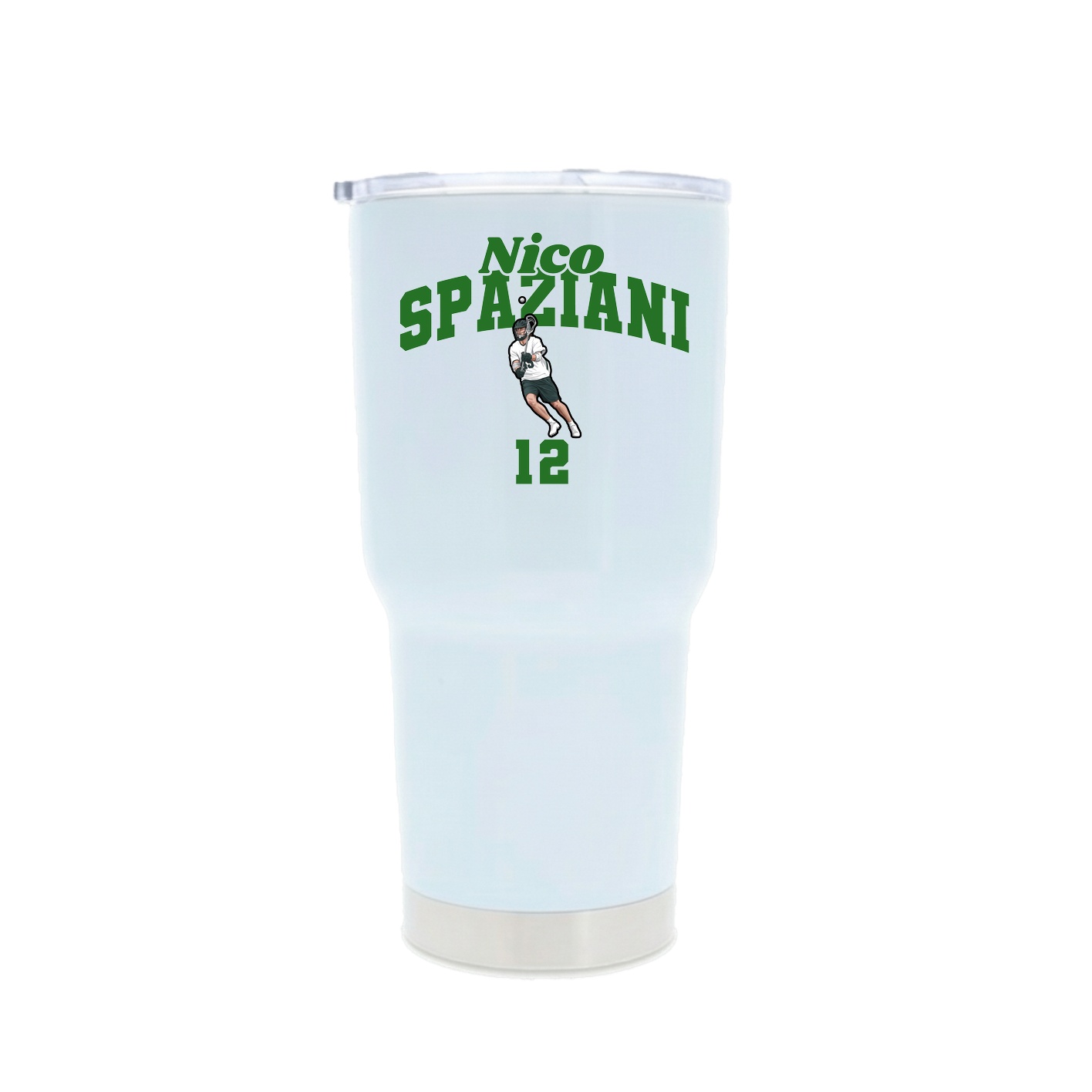30oz Stainless Steel Tumbler — Signature Arch in White