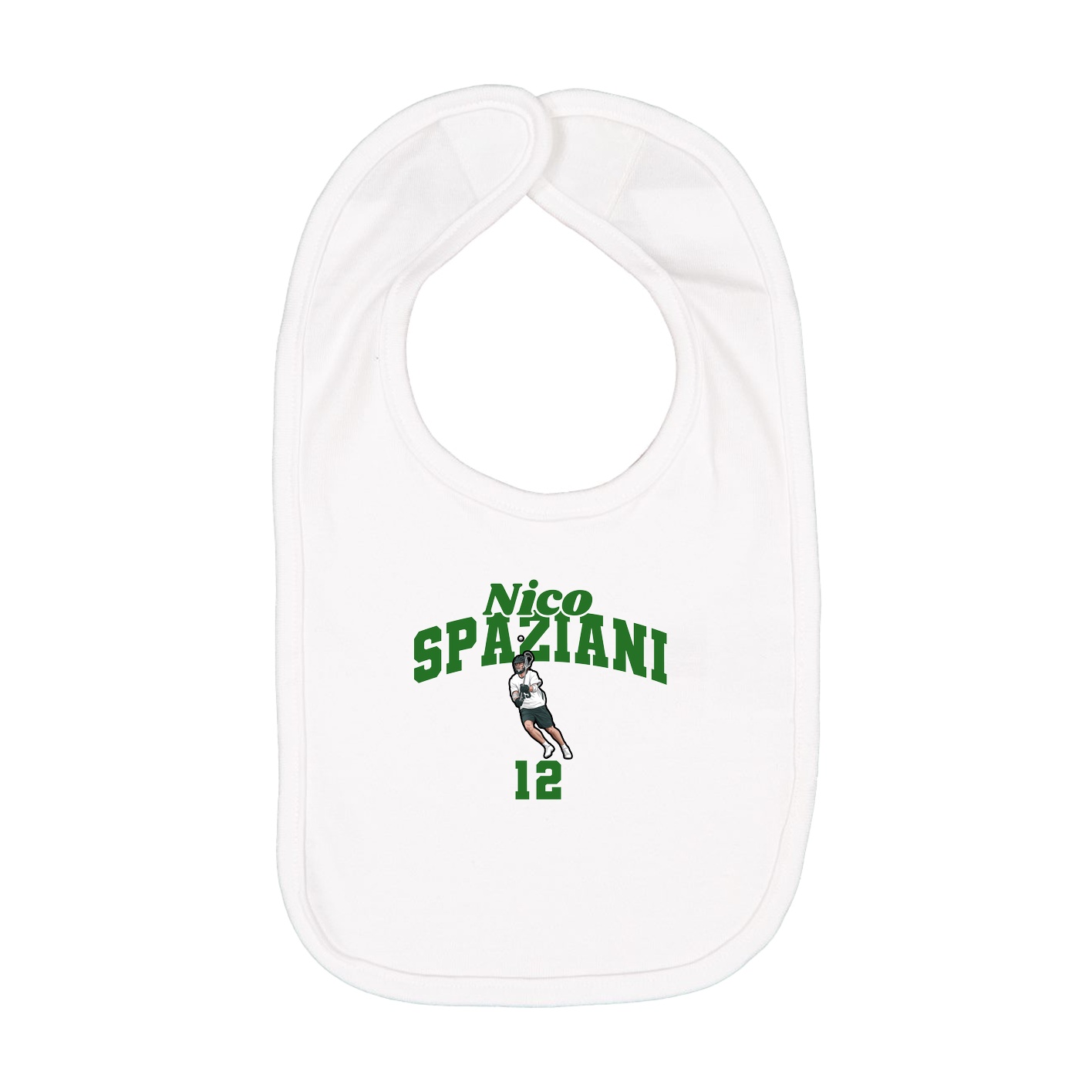 Infant Bib — Signature Arch in White