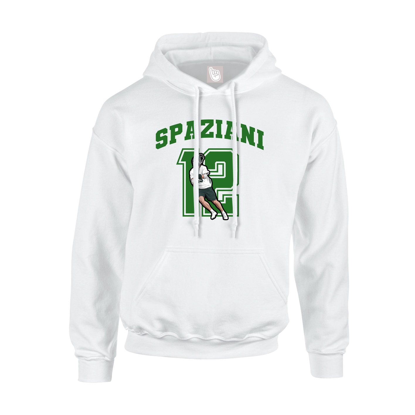 Hoodie — Number in White