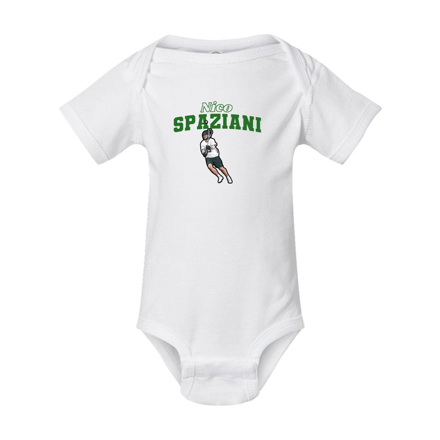Baby Onesie — Name Arch in White