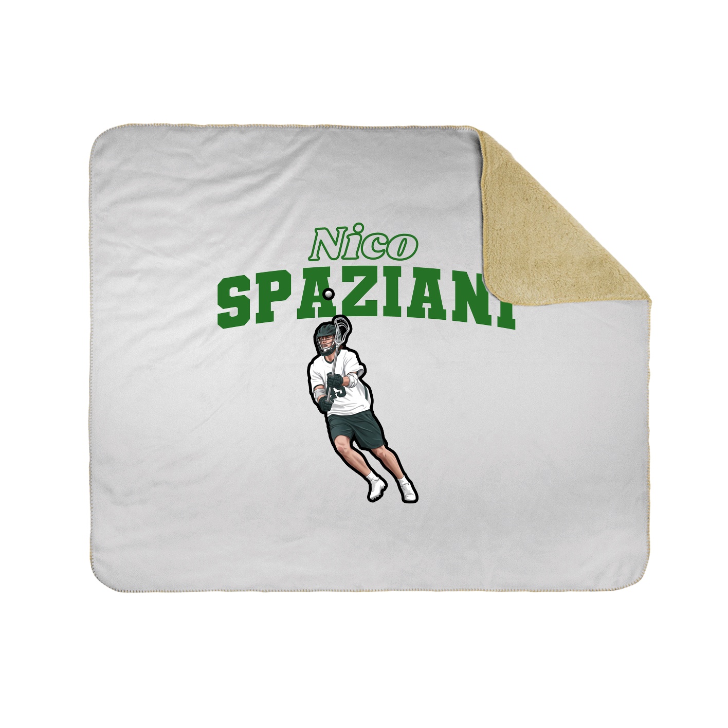 Throw Blanket — Name Arch in White