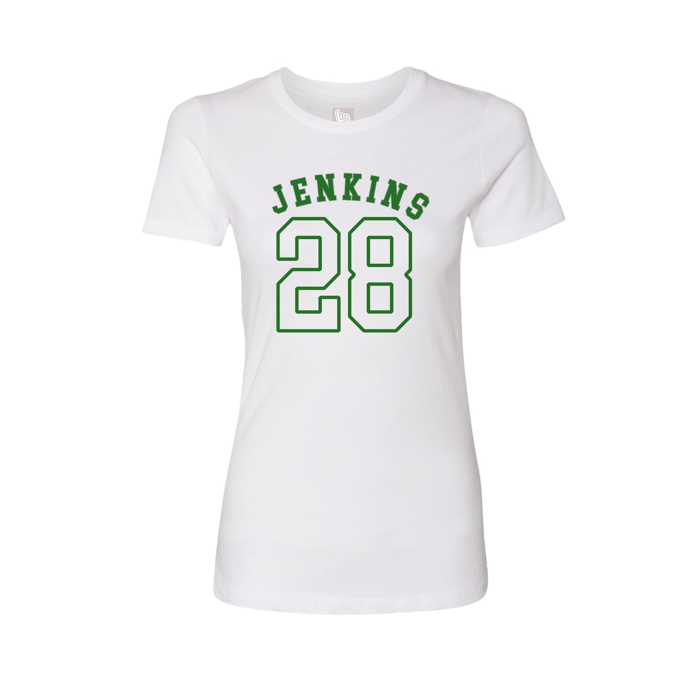 Fitted Women's Tee — Shirsey Arch in White