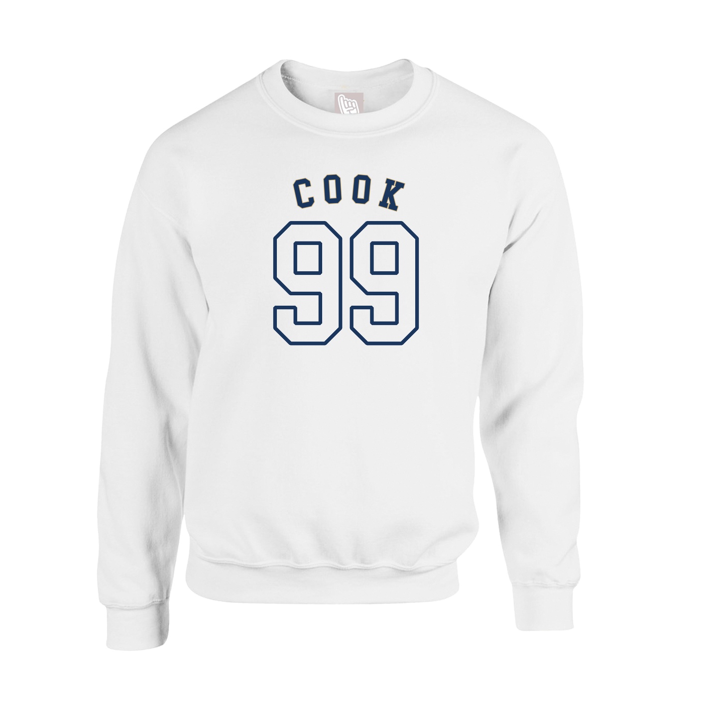 Fleece Crew — Shirsey Arch in White