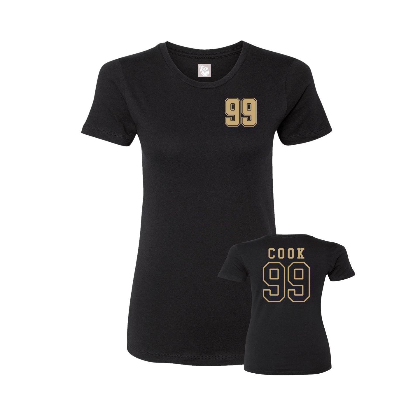 Womens Tee — Chest Back in Black