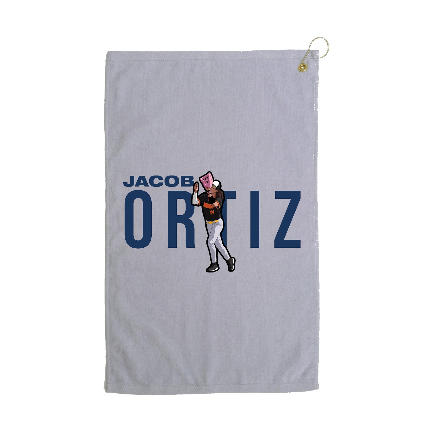 Golf Towel — Player Name in Grey