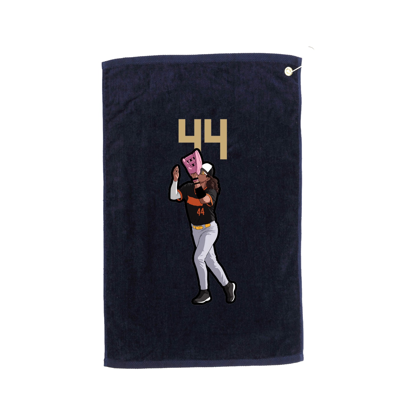 Golf Towel — Number Top in Navy