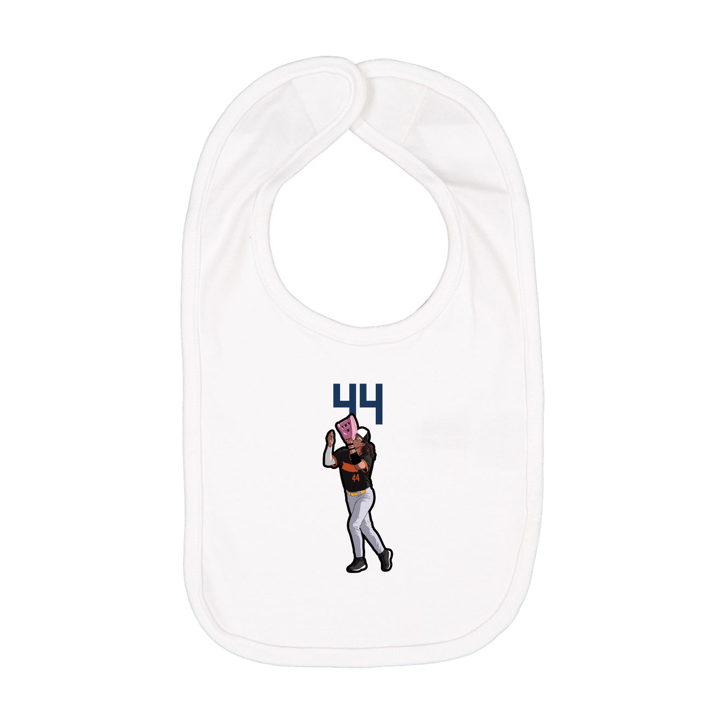 Infant Bib — Number Top in White