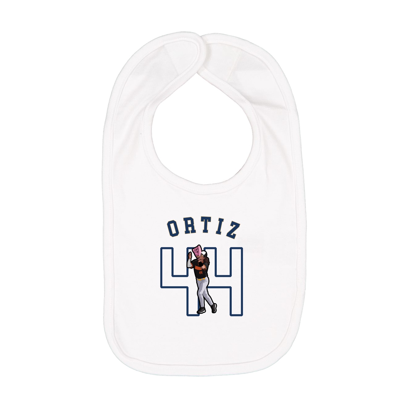 Infant Bib — Shirsey Arch in White