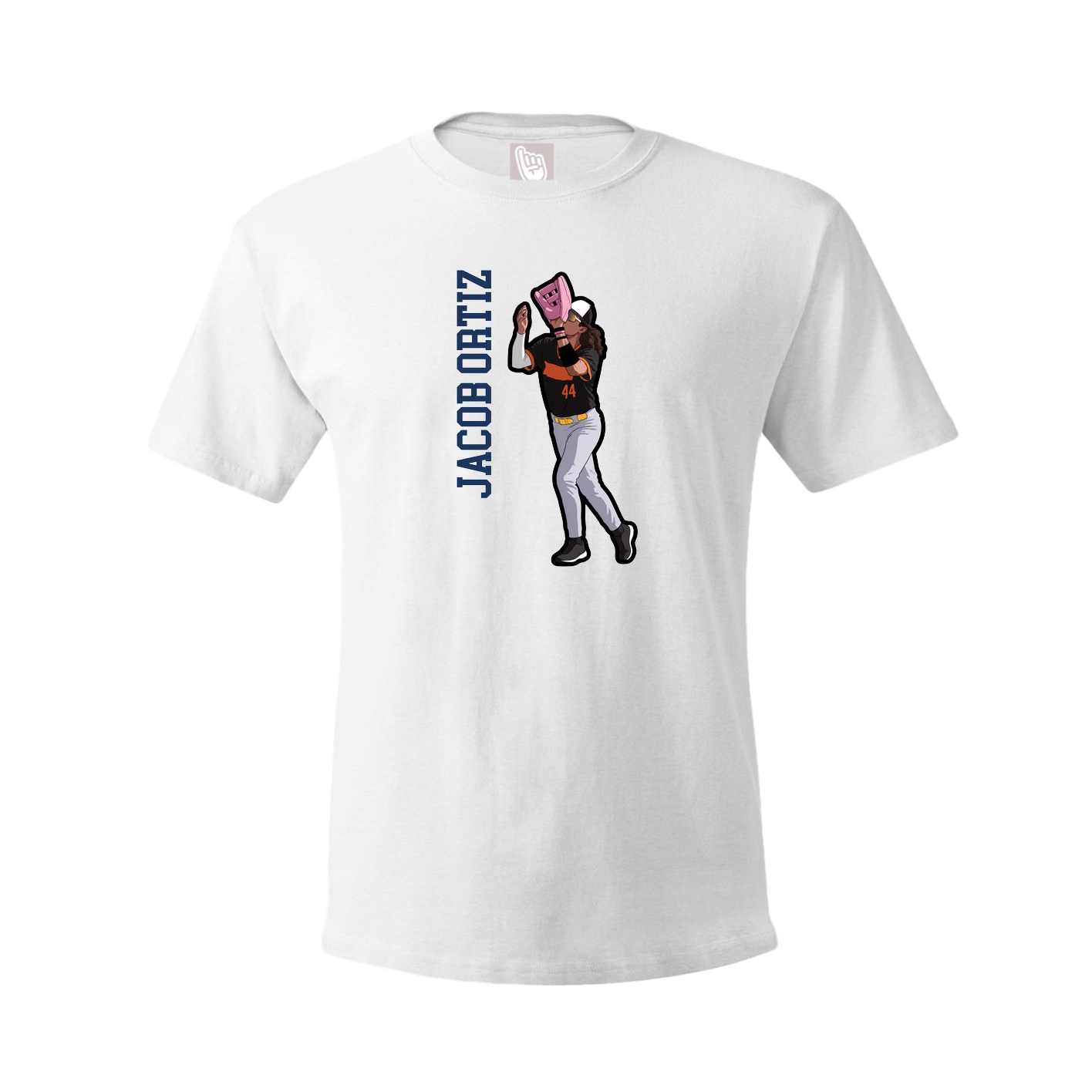 Youth Tee — Name Vertical in White